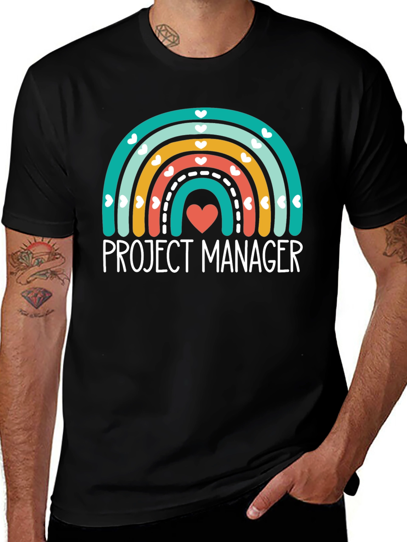 Project Manager Rainbow Graphic T-Shirt