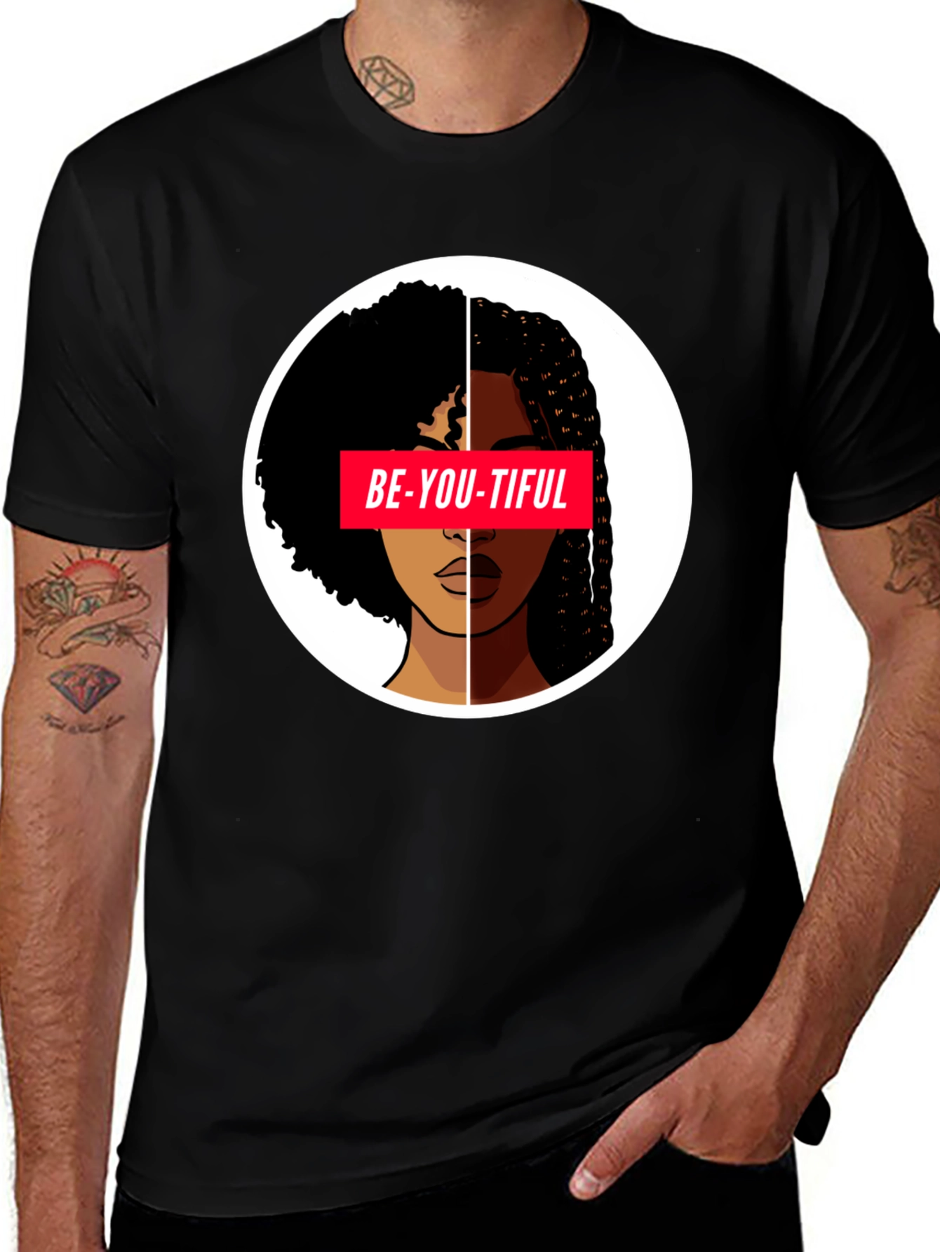 Variant 29 of Be-YOU-tiful Graphic Tee - Black