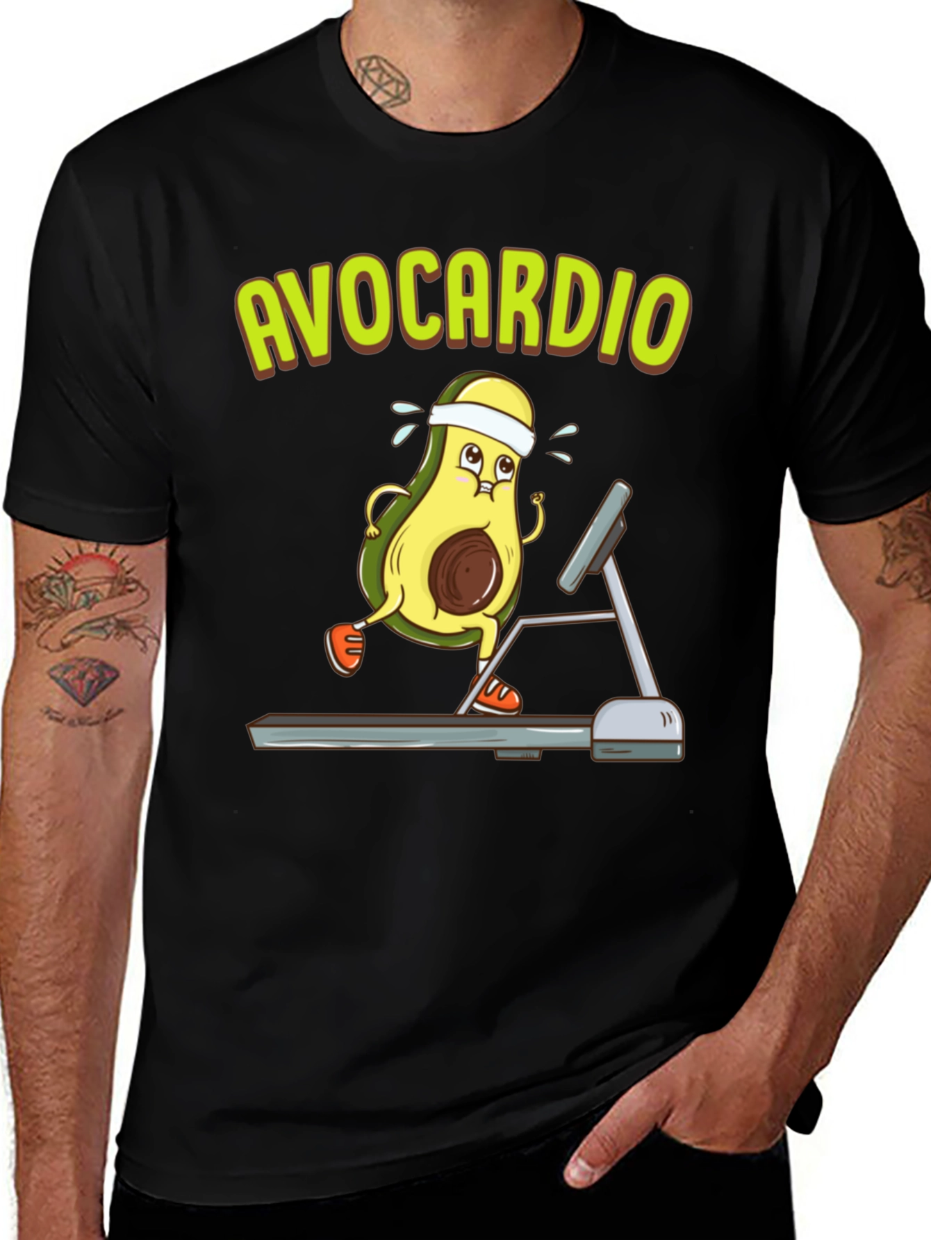 Variant 24 of Avocardio Funny Workout T-Shirt - Avocado Fitness Tee
