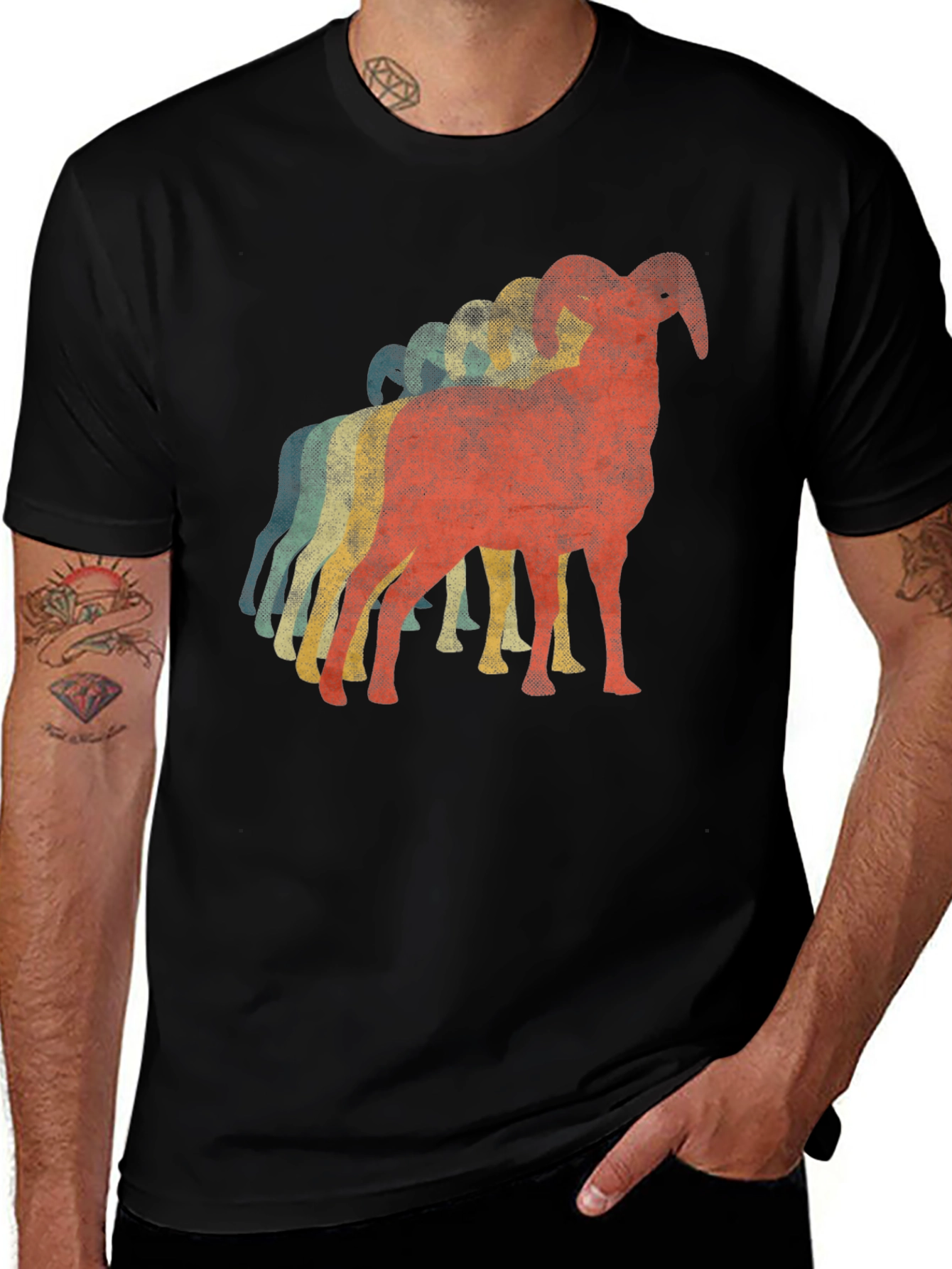 Variant 2 of Retro Ram Graphic T-Shirt