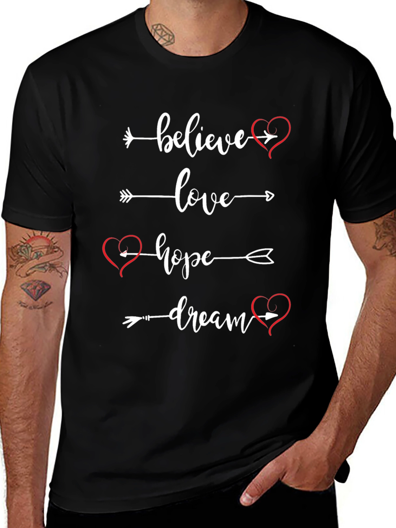 Variant 28 of Believe Love Hope Dream T-Shirt
