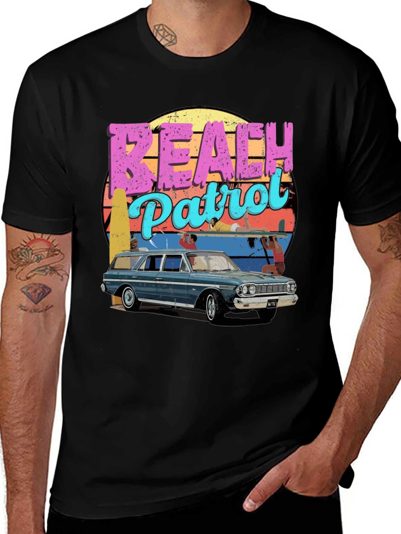 Variant 11 of Retro Beach Patrol Graphic Tee
