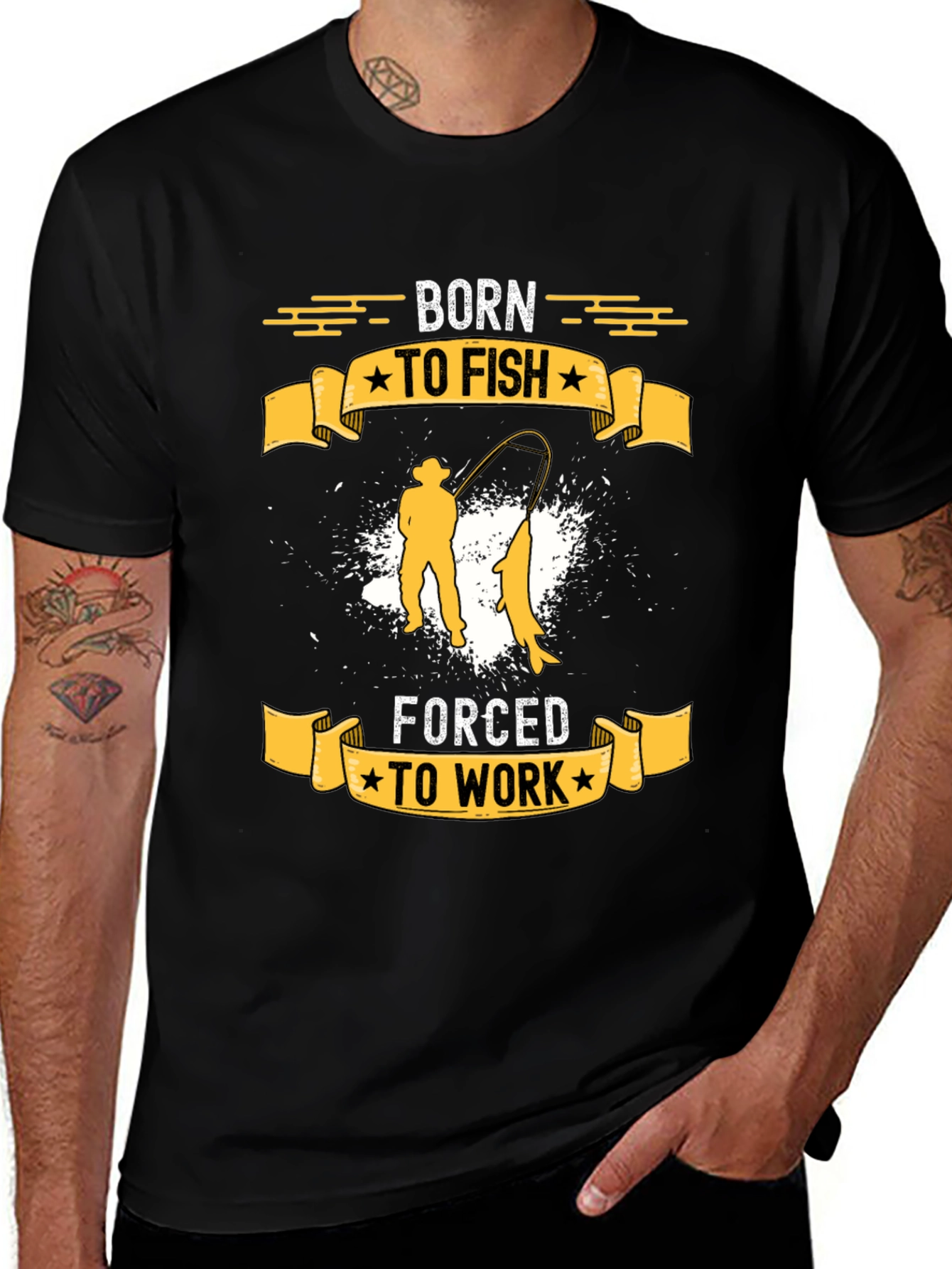 Variant 3 of Born to Fish T-Shirt - Fisherman Apparel