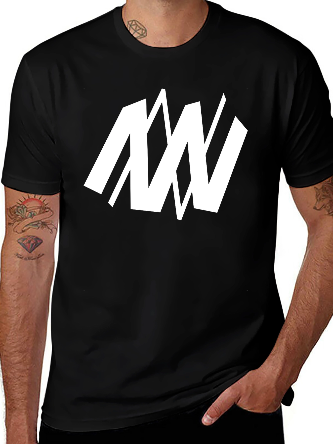 Variant 4 of Modern Graphic Black T-Shirt