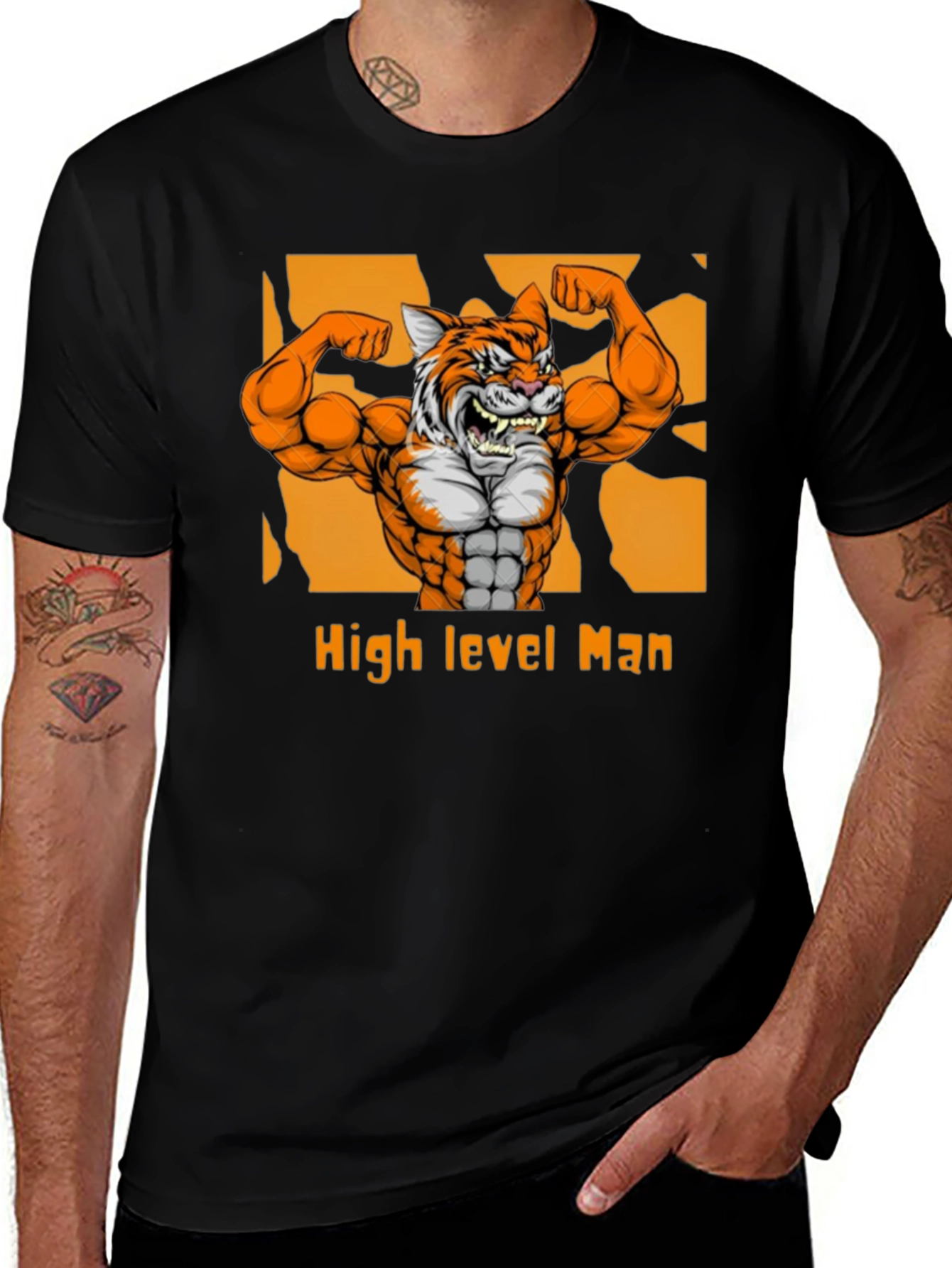 Variant 23 of High Level Man Tiger Graphic T-Shirt
