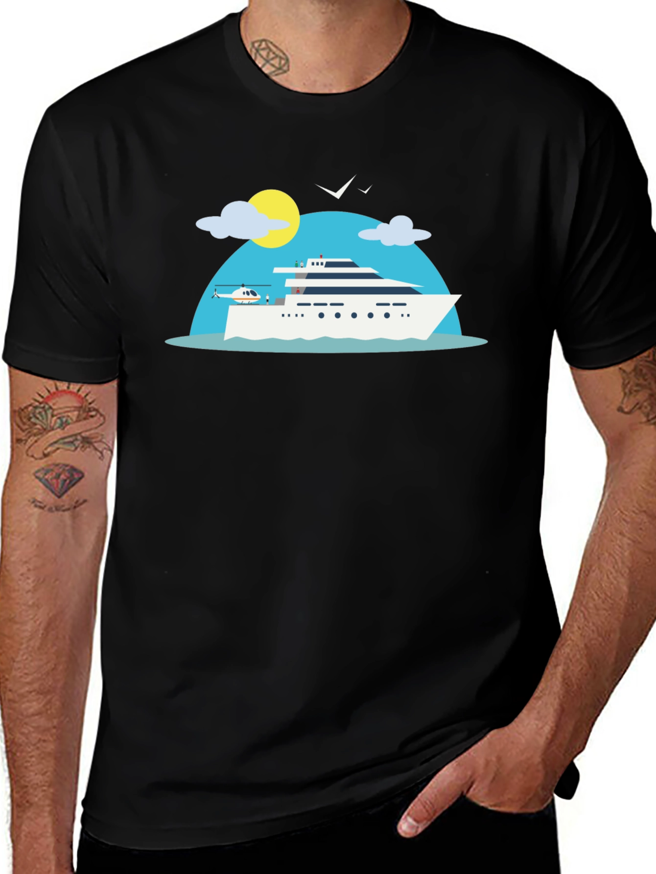 Luxury Yacht Graphic T-Shirt - Vacation Vibes