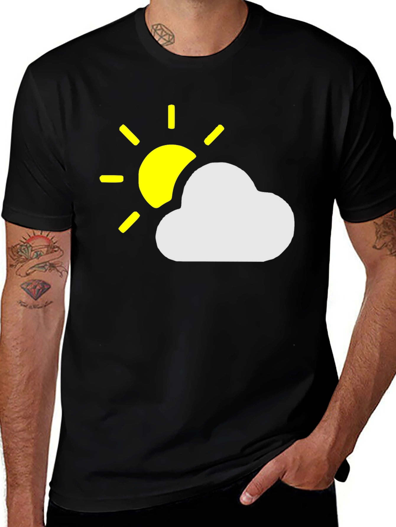 Sunny Day Cloud Graphic Tee - Soft Cotton Comfort