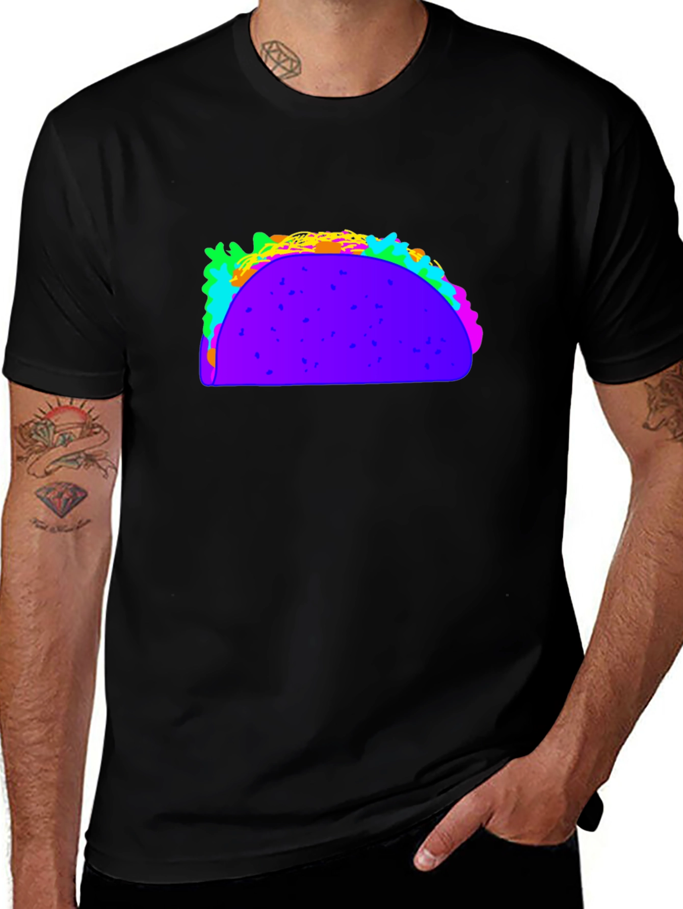 Variant 13 of Vibrant Taco Graphic T-Shirt - Fun Foodie Fashion