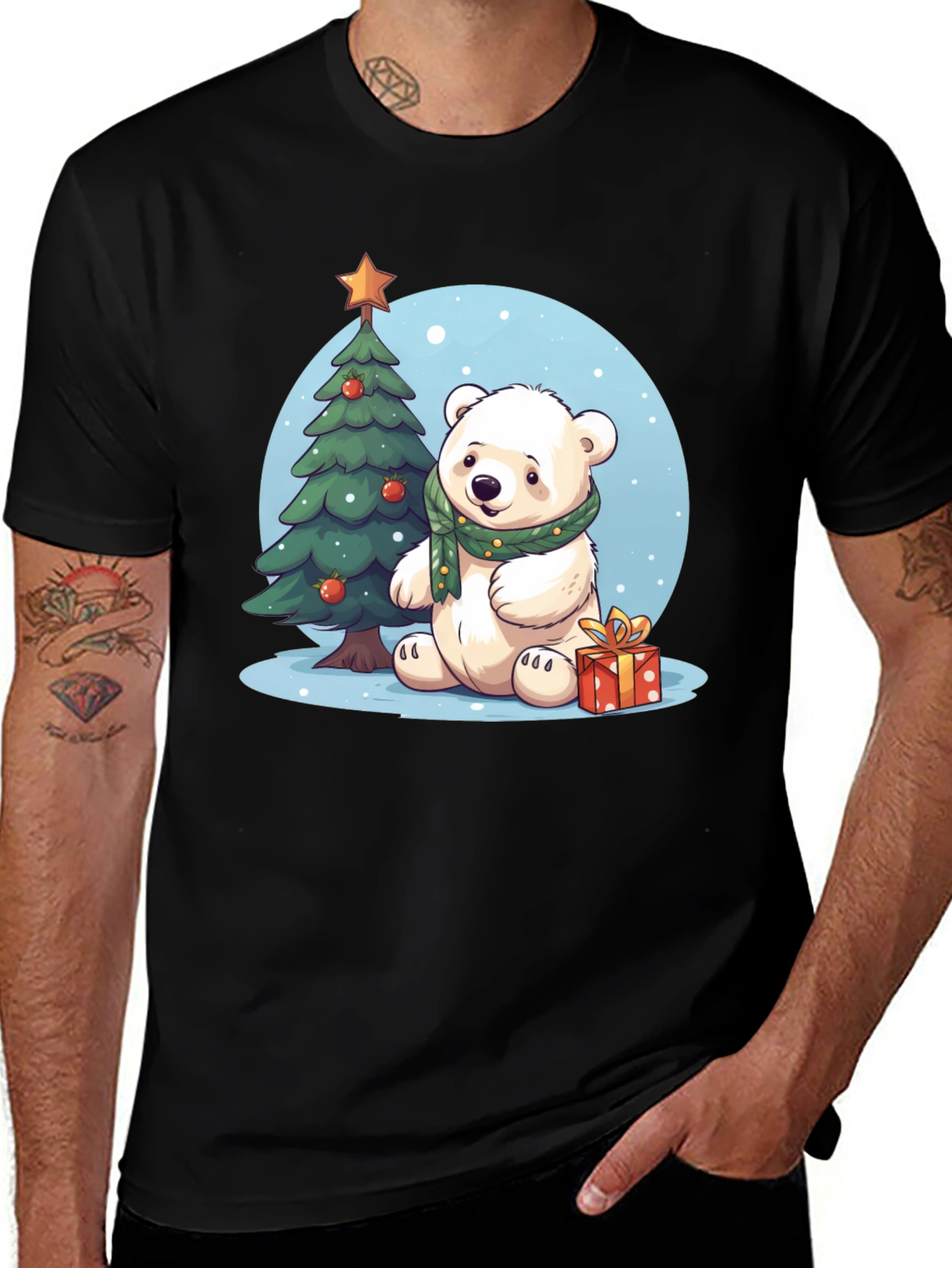 Variant 22 of Festive Polar Bear T-Shirt - Holiday Edition