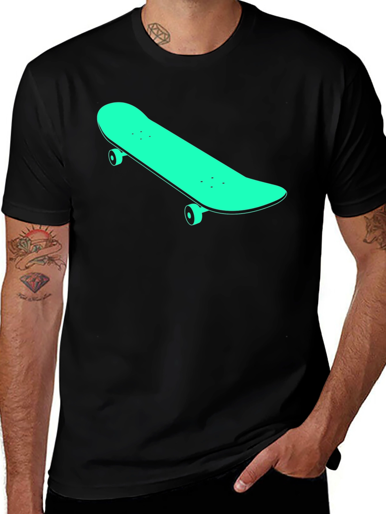 Variant 14 of Skateboard Graphic Tee - Casual Style