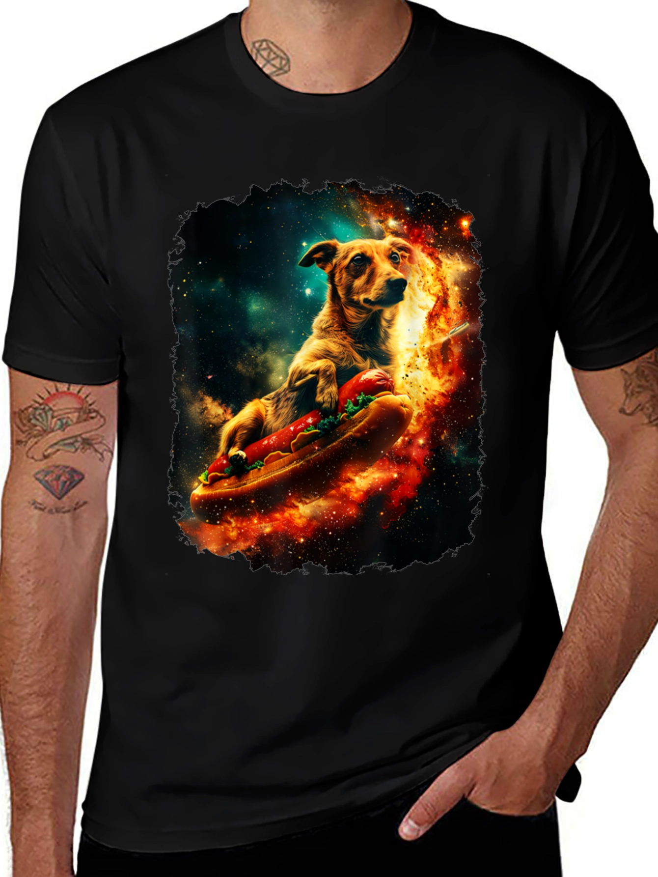 Variant 26 of Cosmic Hot Dog Dog T-Shirt