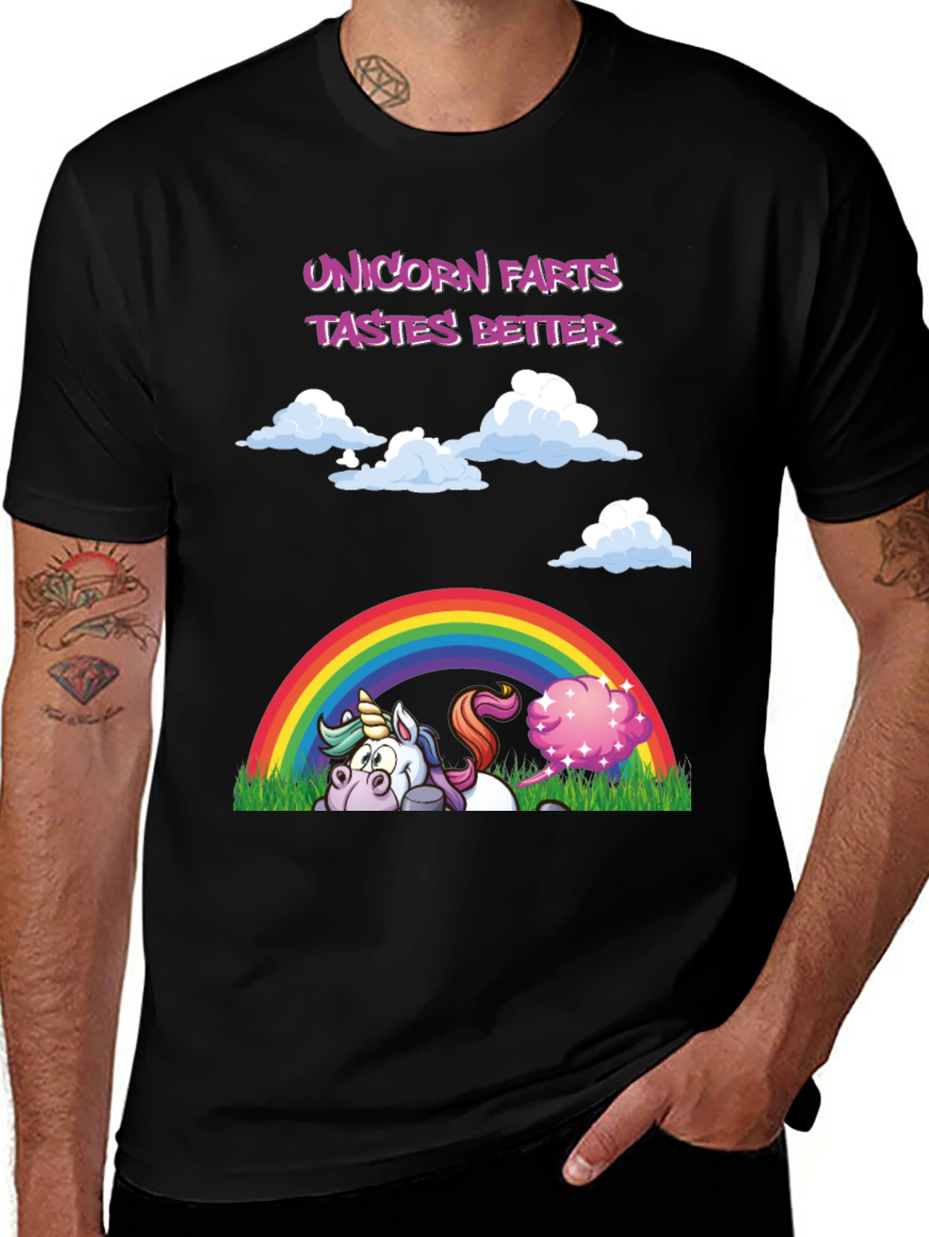Variant 7 of Unicorn Farts Tastes Better Graphic Tee