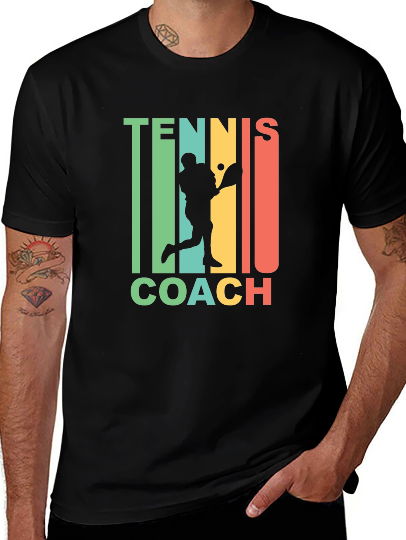 Variant 20 of Tennis Coach Graphic T-Shirt