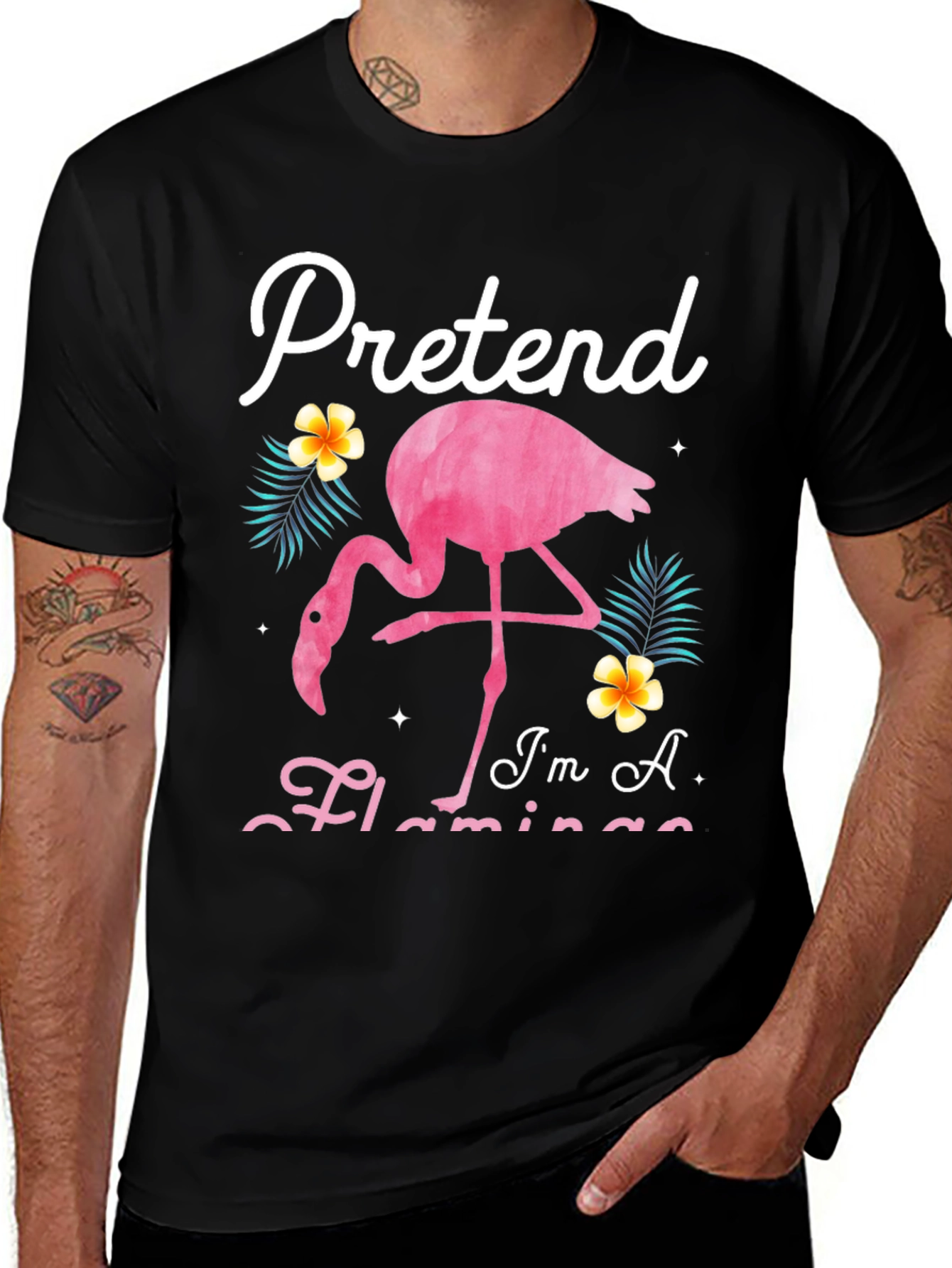Variant 3 of Pretend I'm A Flamingo Graphic Tee