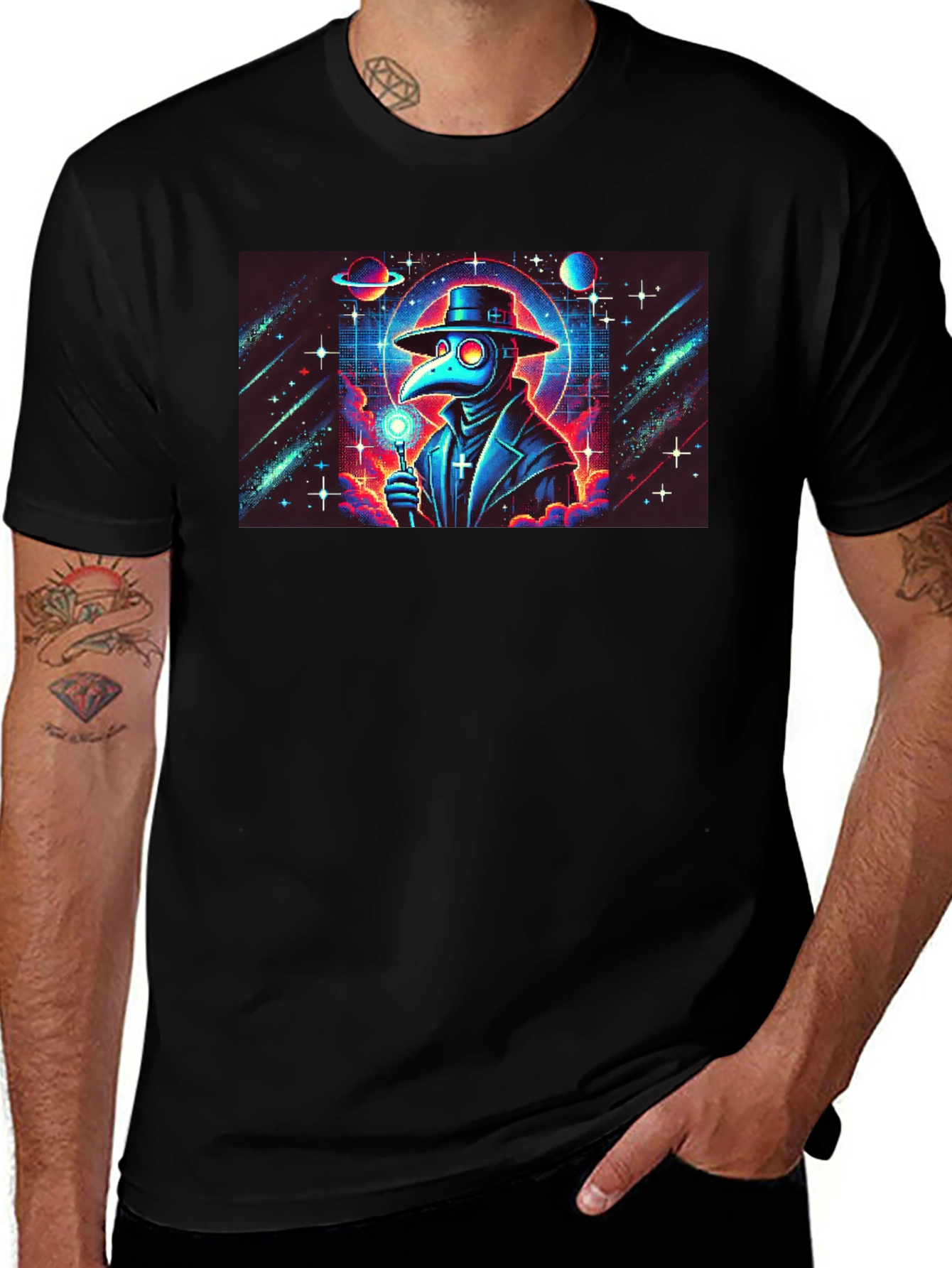 Variant 17 of Plague Doctor Space T-Shirt