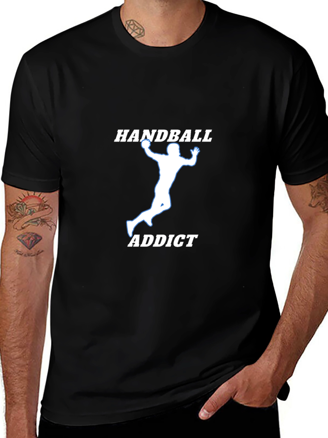 Variant 2 of Handball Addict Black T-Shirt