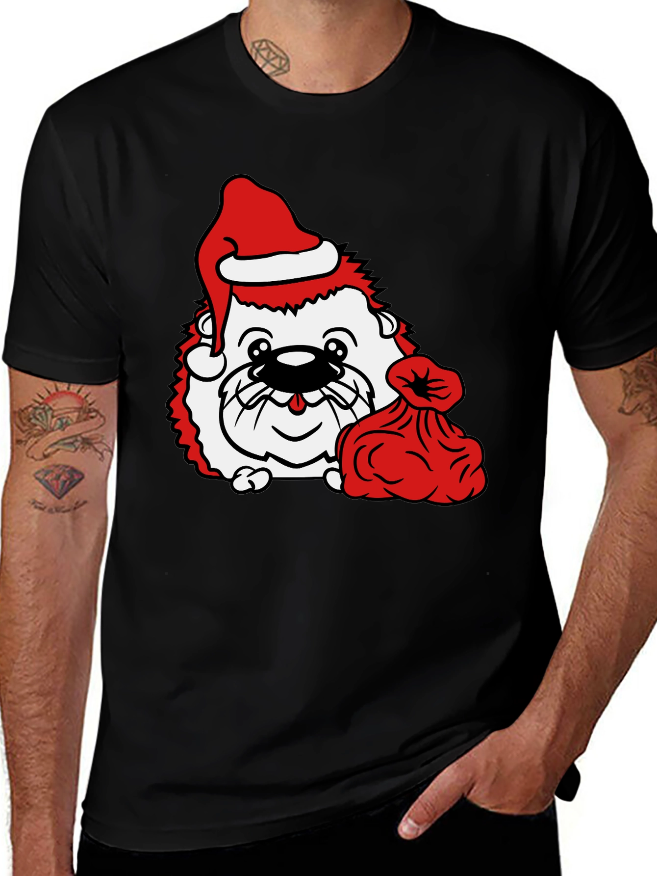 Variant 2 of Festive Hedgehog T-Shirt