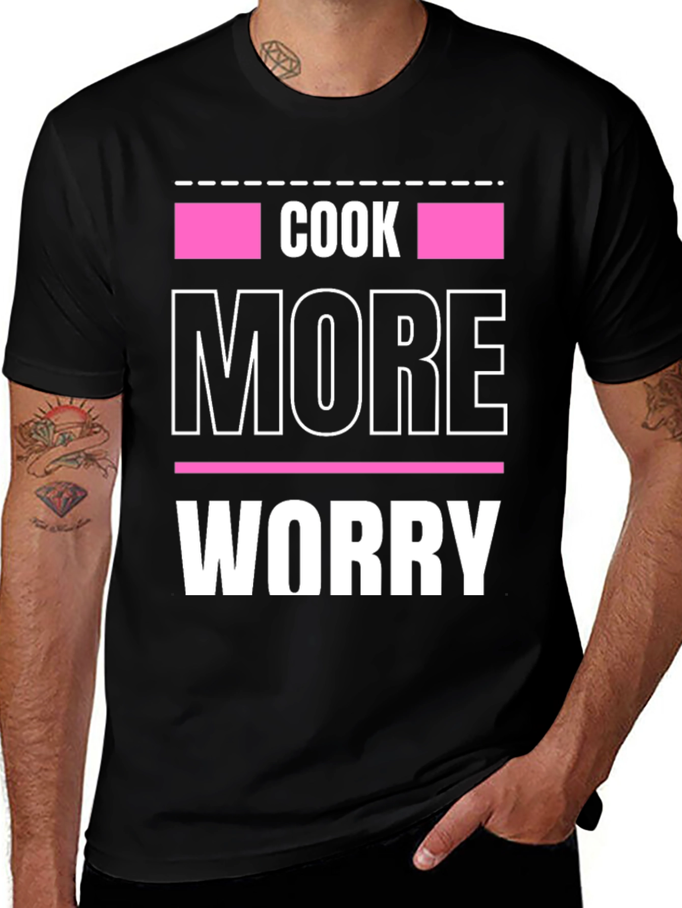 Variant 19 of Cook More Worry Less Graphic Tee
