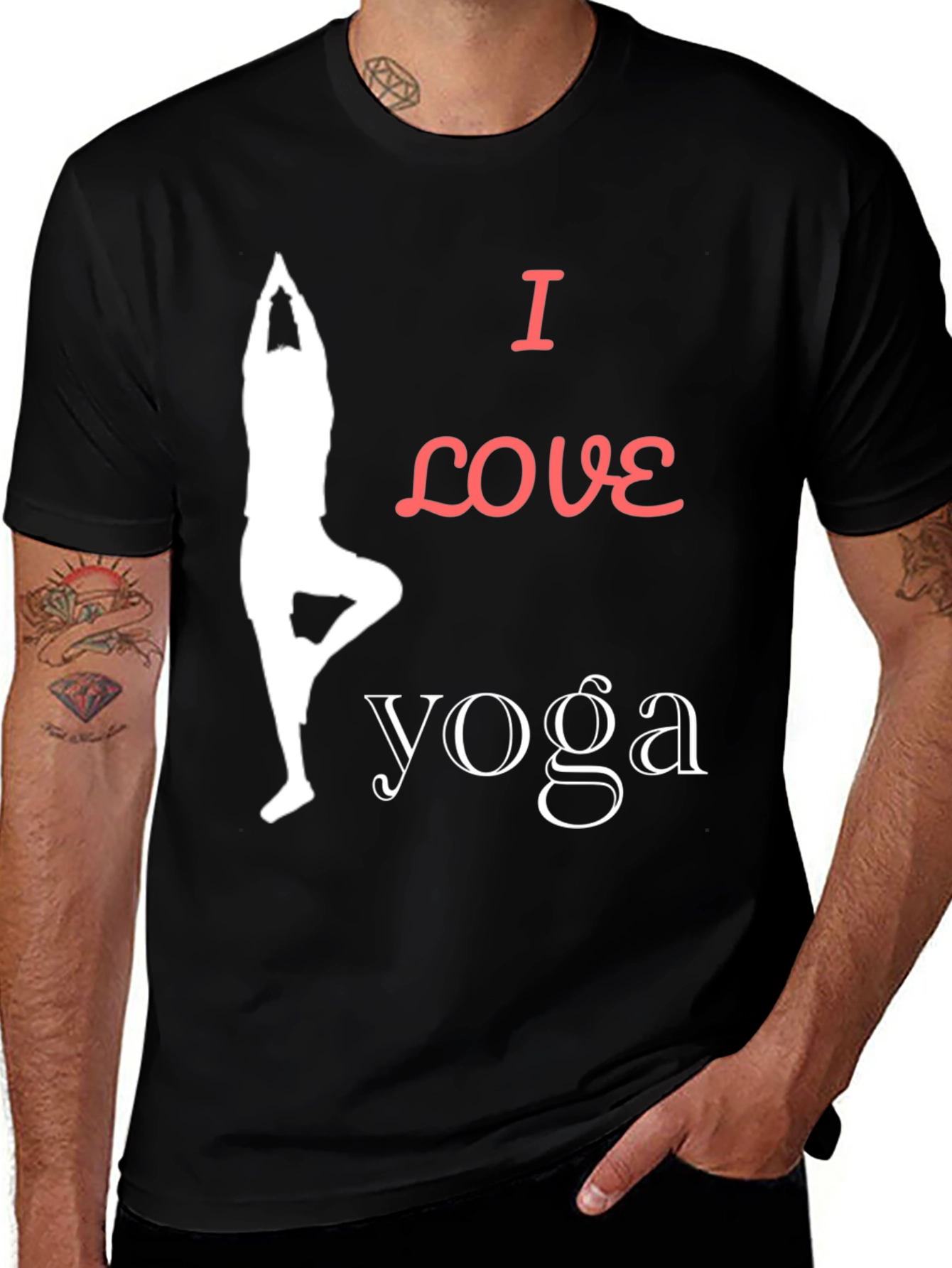Variant 27 of I Love Yoga Graphic T-Shirt