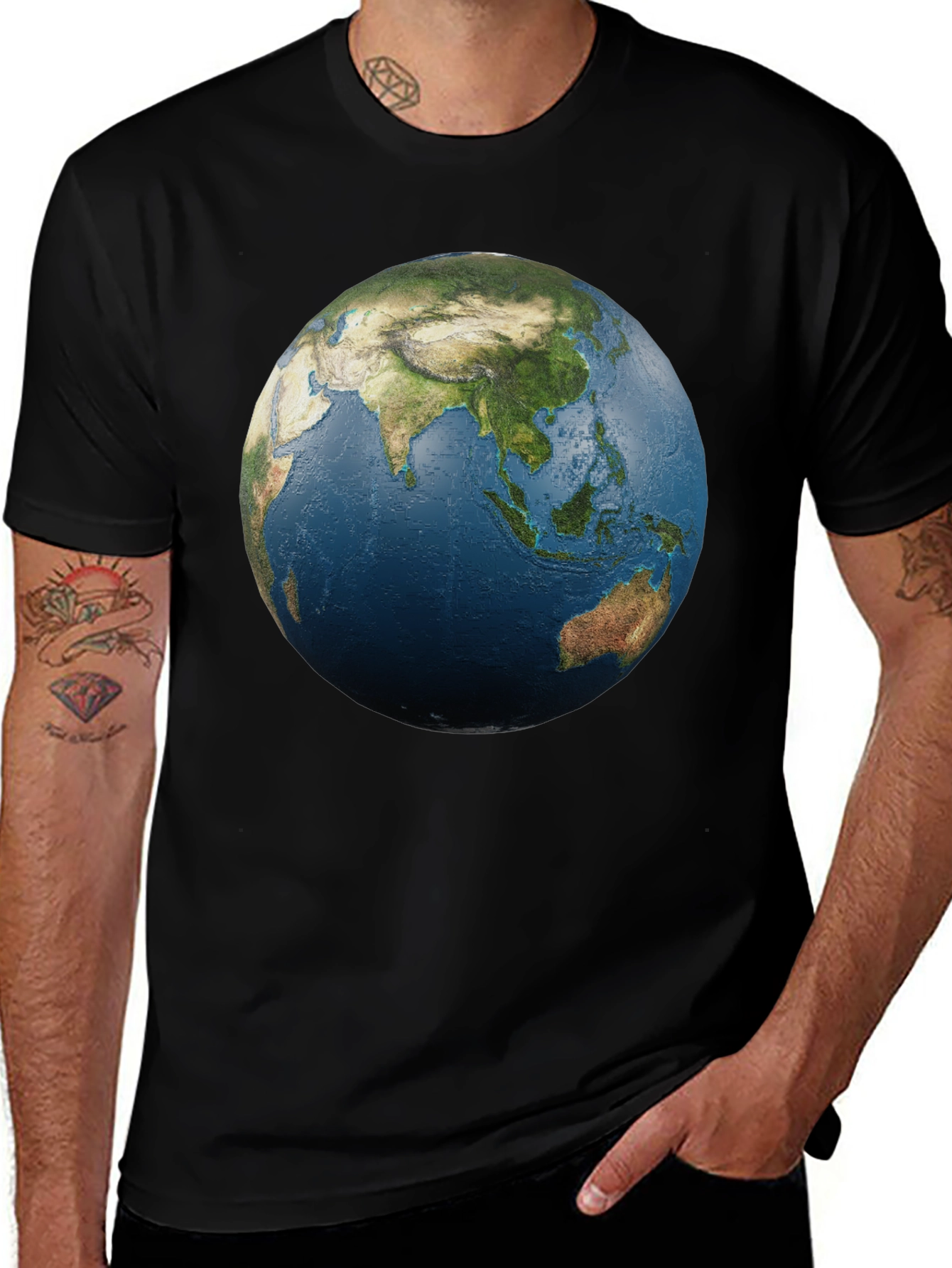 Black Earth Graphic Black T-Shirt main image
