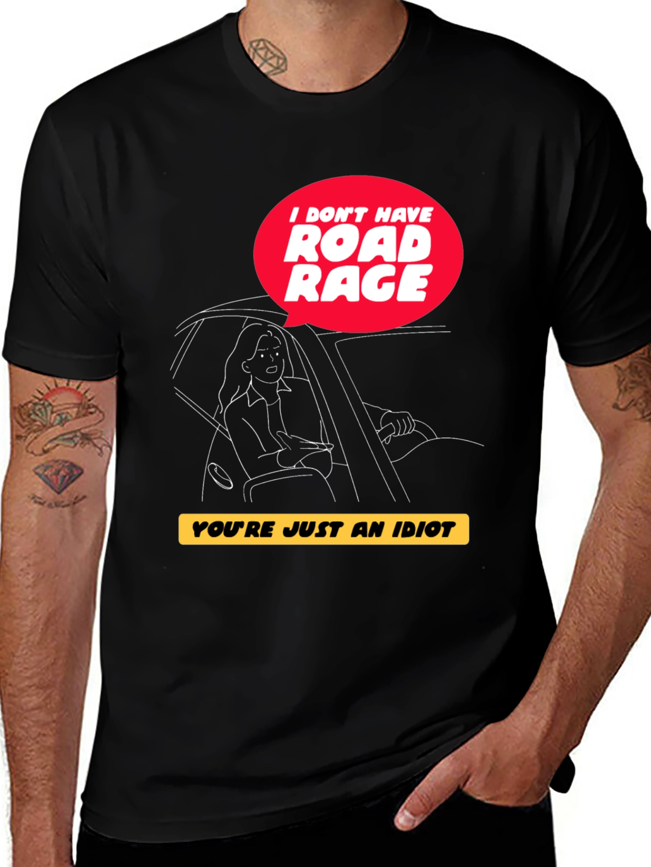 Variant 10 of Road Rage Humor Graphic Tee