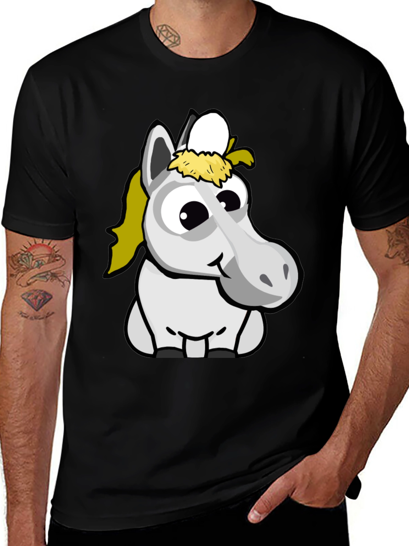Variant 25 of Cartoon Horse Graphic Tee - Cute & Comfy