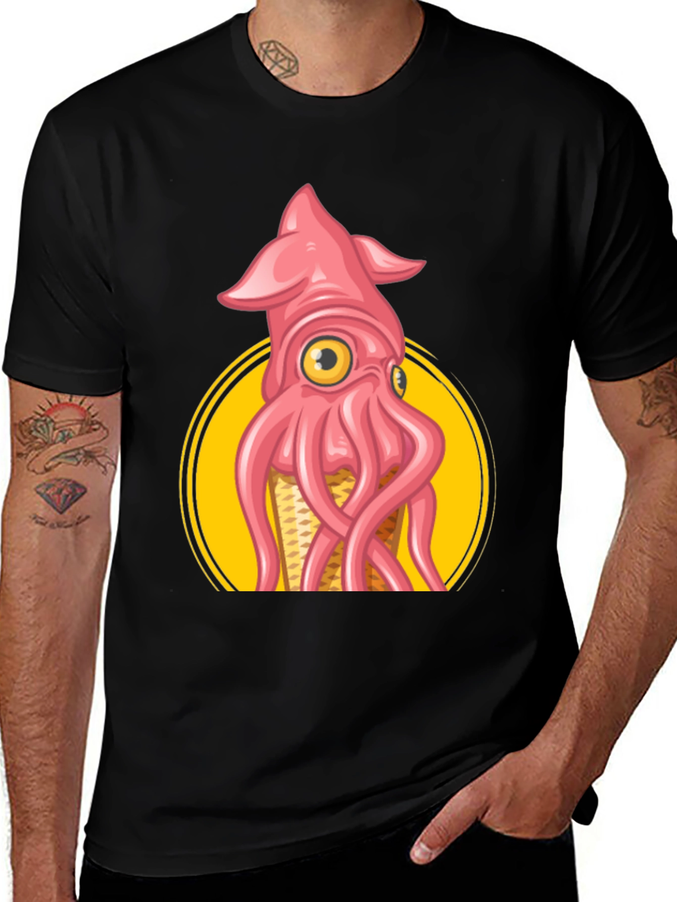 Squid Graphic Tee - Novelty Octopus T-Shirt