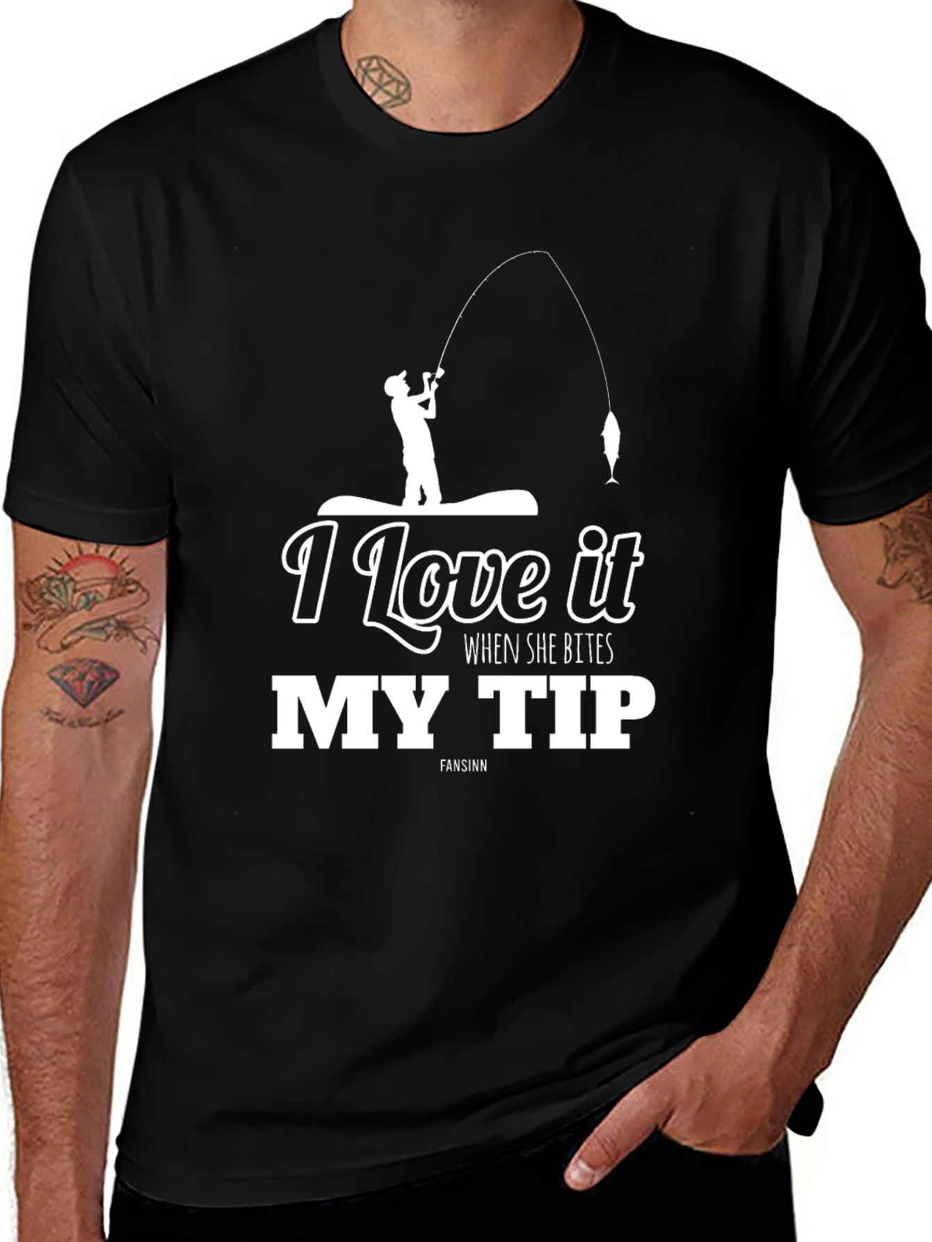 Variant 15 of I Love it Funny Fishing Graphic T-Shirt