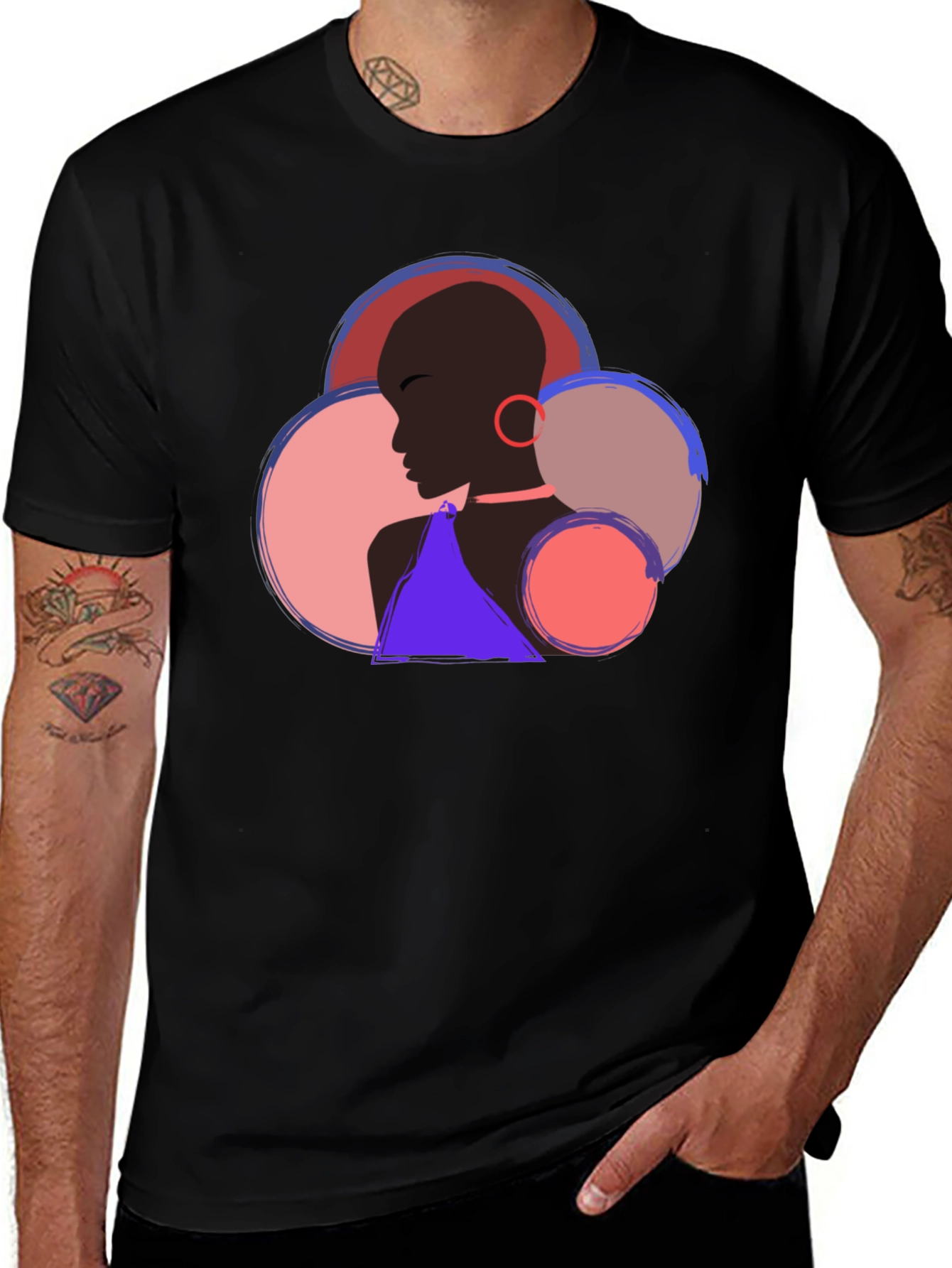 Variant 20 of Abstract Woman Portrait Graphic T-Shirt