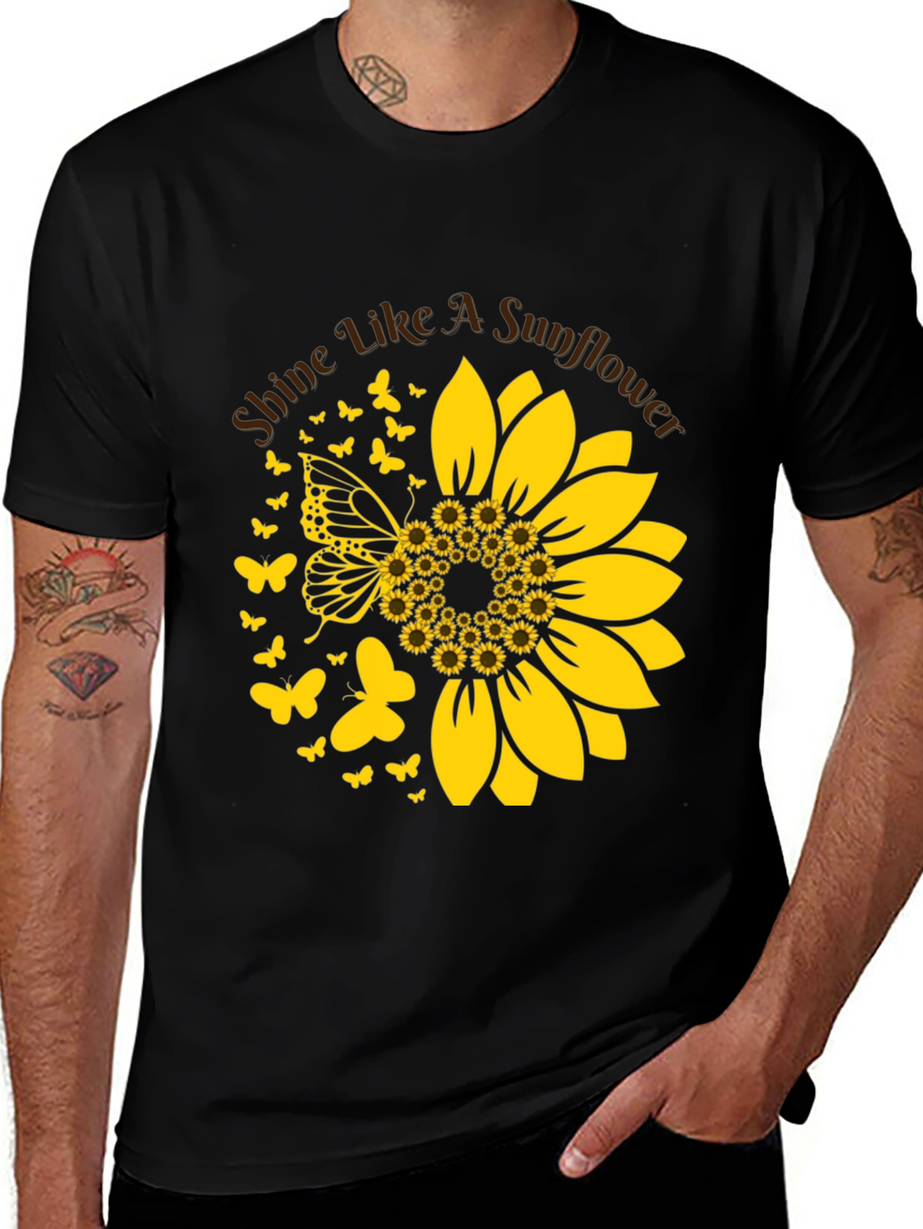 Variant 22 of Sunflower Butterfly Graphic Tee