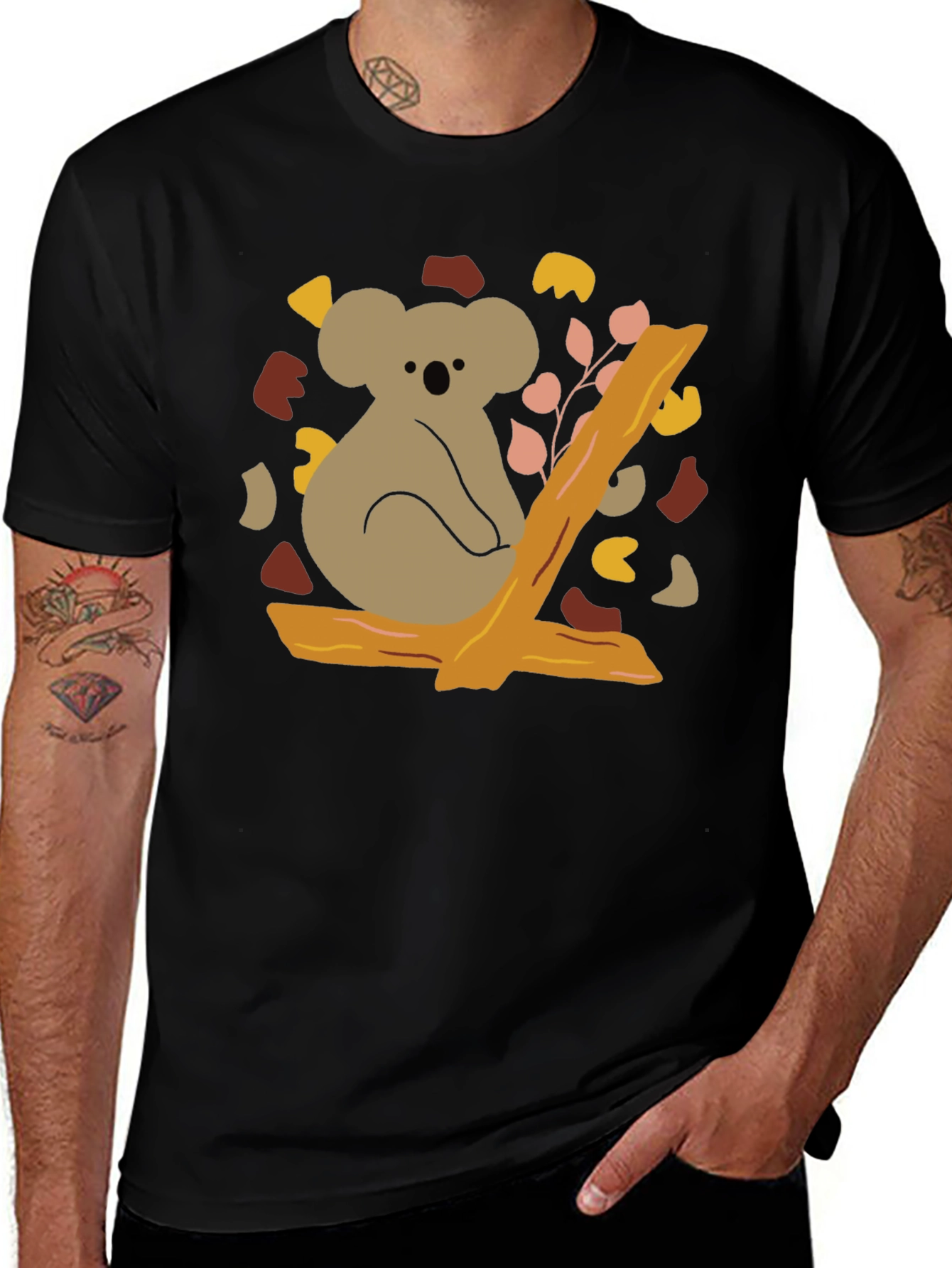 Variant 8 of Koala Bear Graphic Tee - Casual Comfort