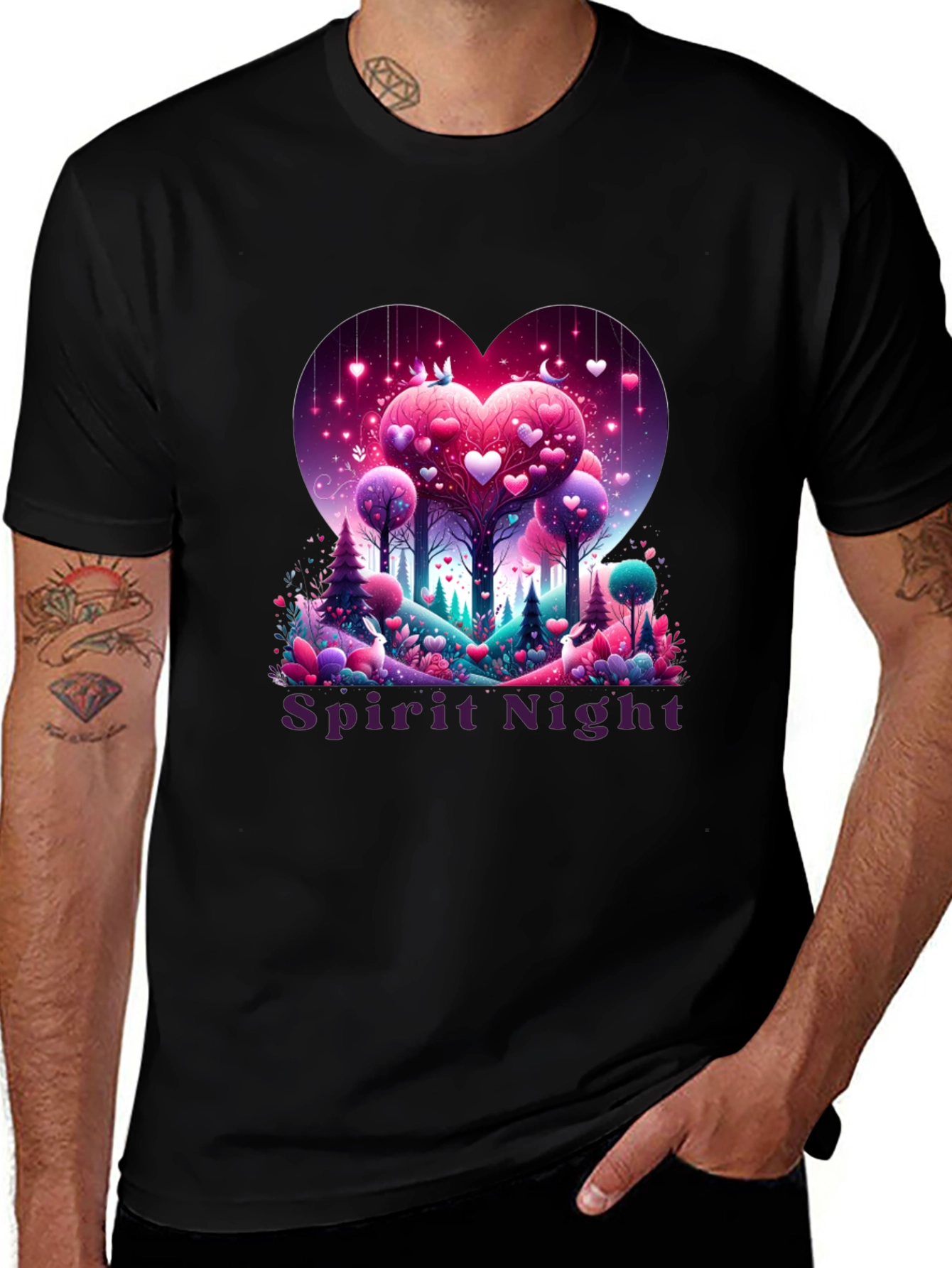 Spirit Night Heart Tree Graphic Tee