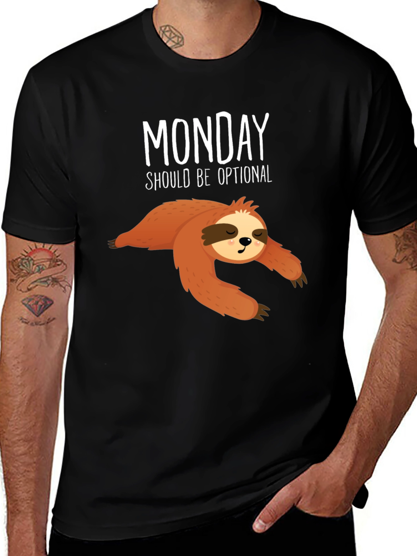 Variant 16 of Funny Sloth Monday T-Shirt
