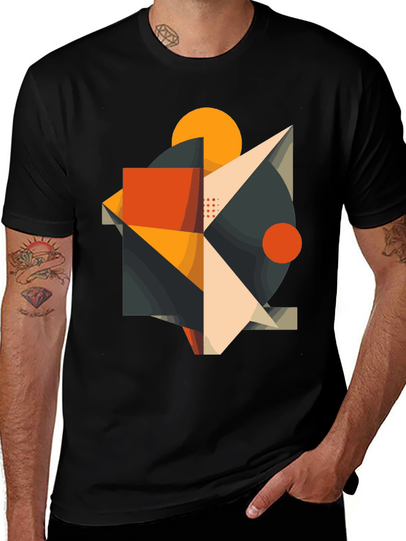 Variant 28 of Abstract Geometric Graphic Tee - Modern Art Shirt