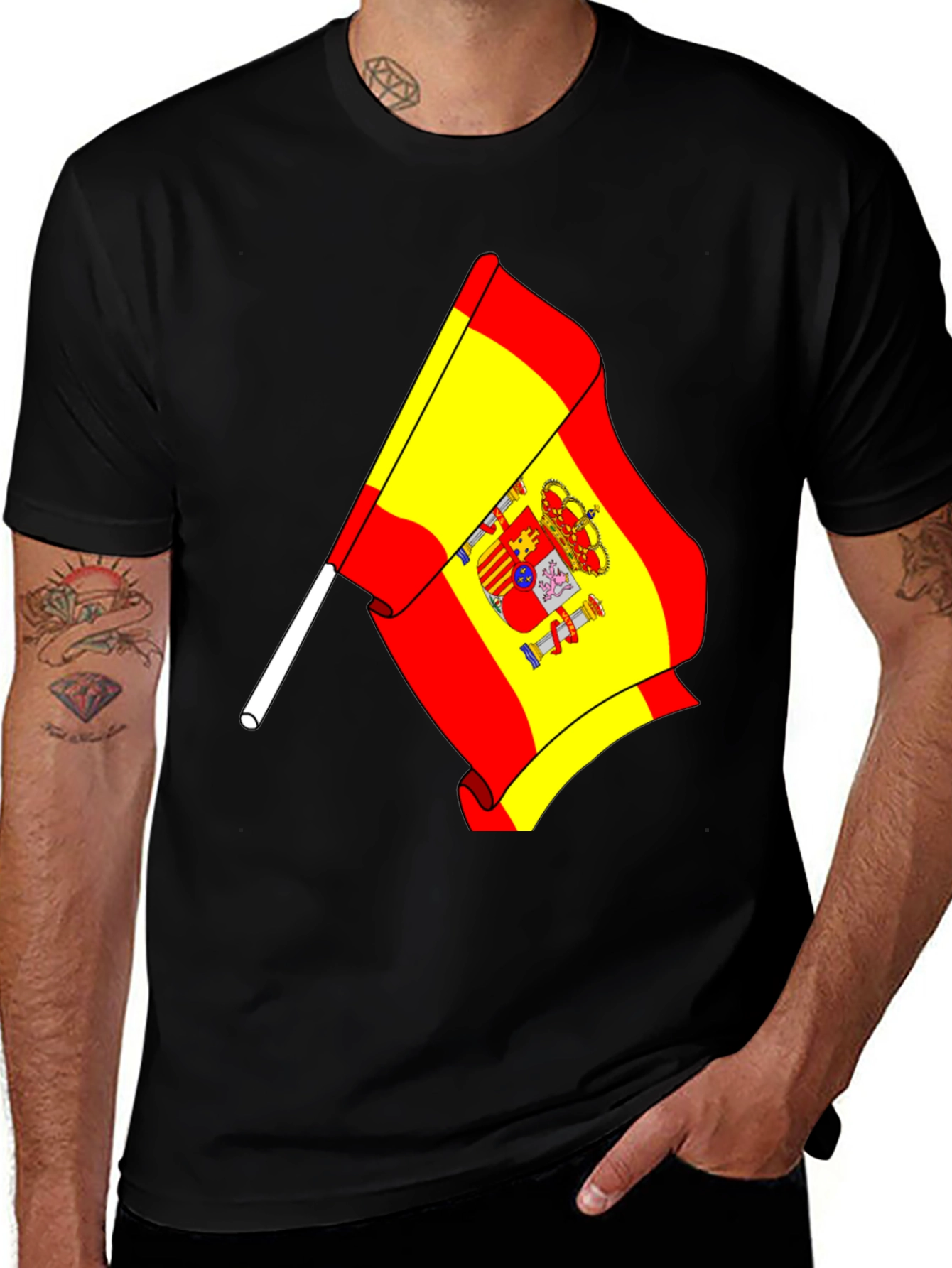 Spain Flag Graphic Tee - Stylish Patriotic Shirt