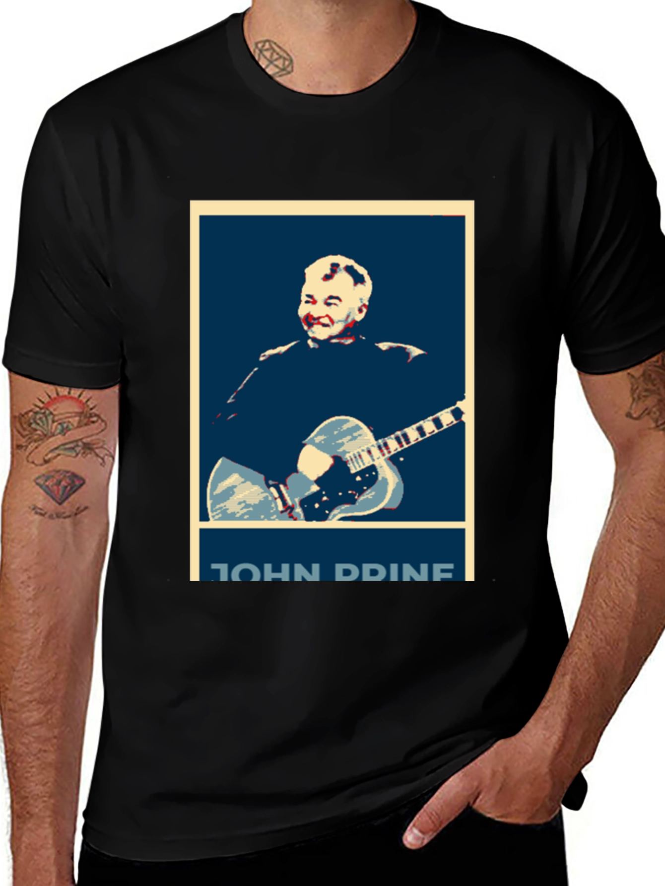 John Prine Graphic T-Shirt - Black Cotton Tee