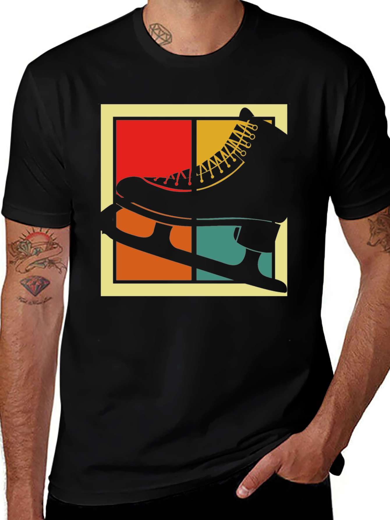 Variant 5 of Retro Ice Skate Graphic T-Shirt