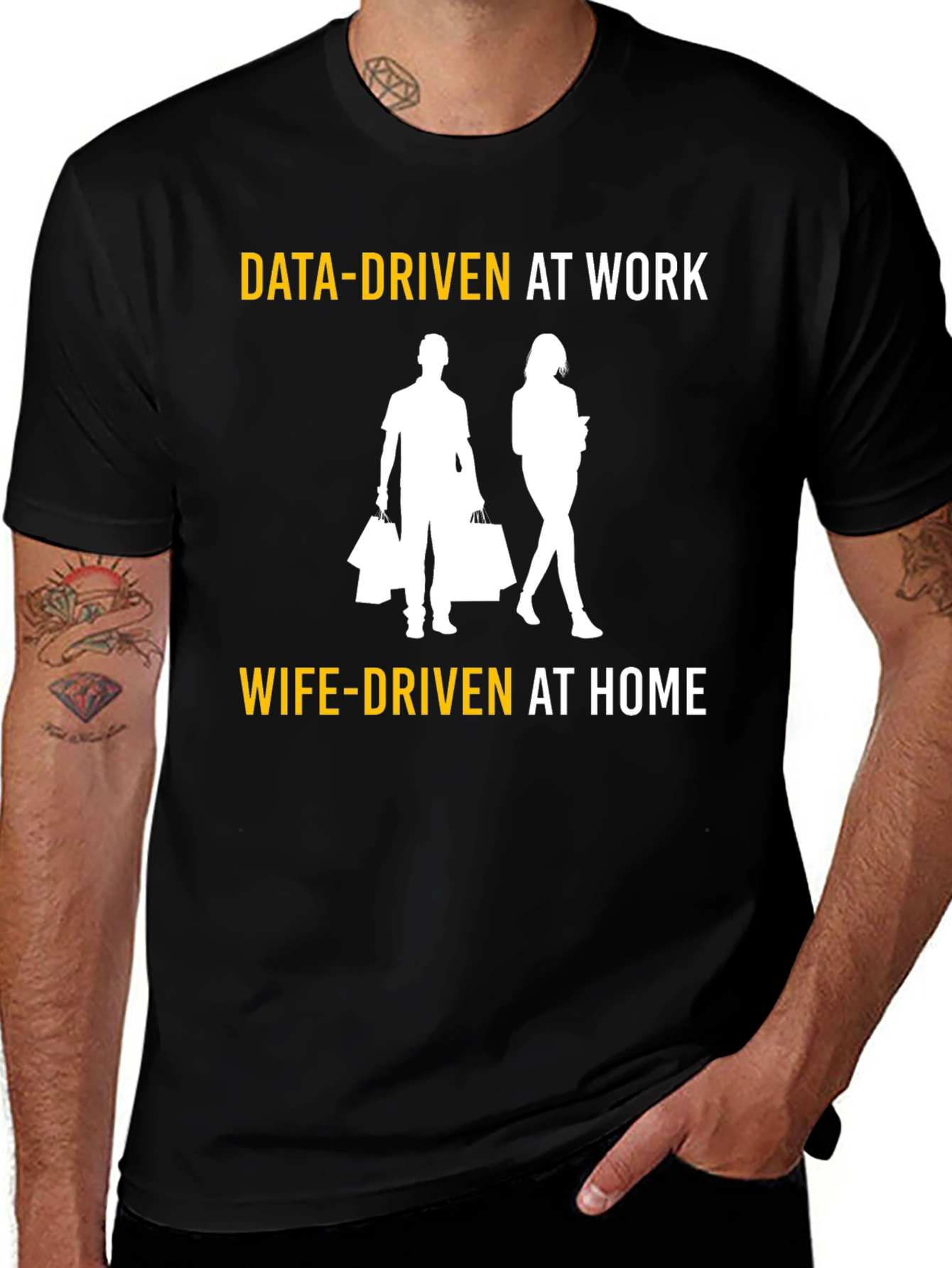 Variant 13 of Data-Driven At Work Wife-Driven At Home Graphic T-Shirt