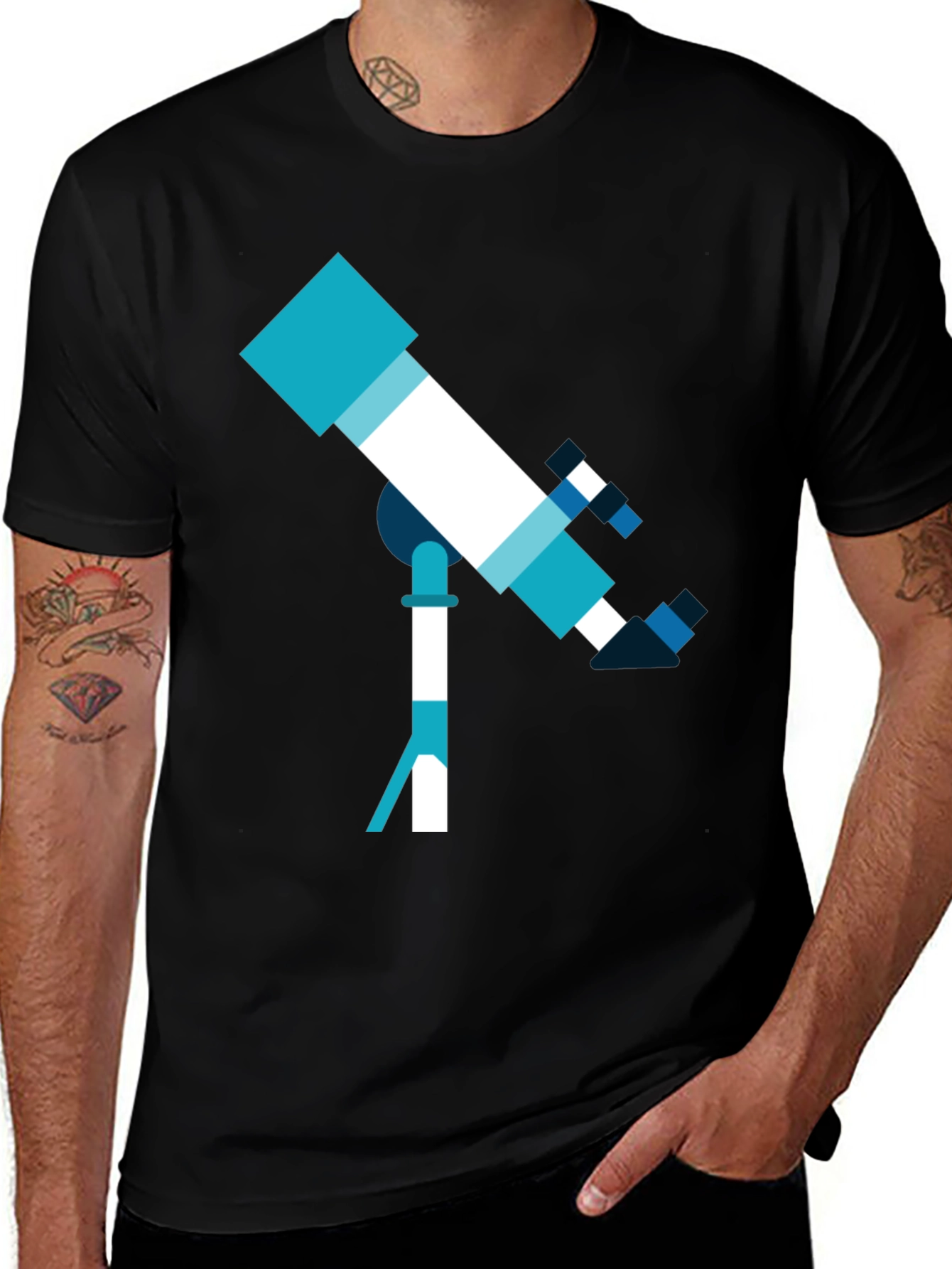 Variant 15 of Telescope Graphic Tee - Space Exploration Shirt
