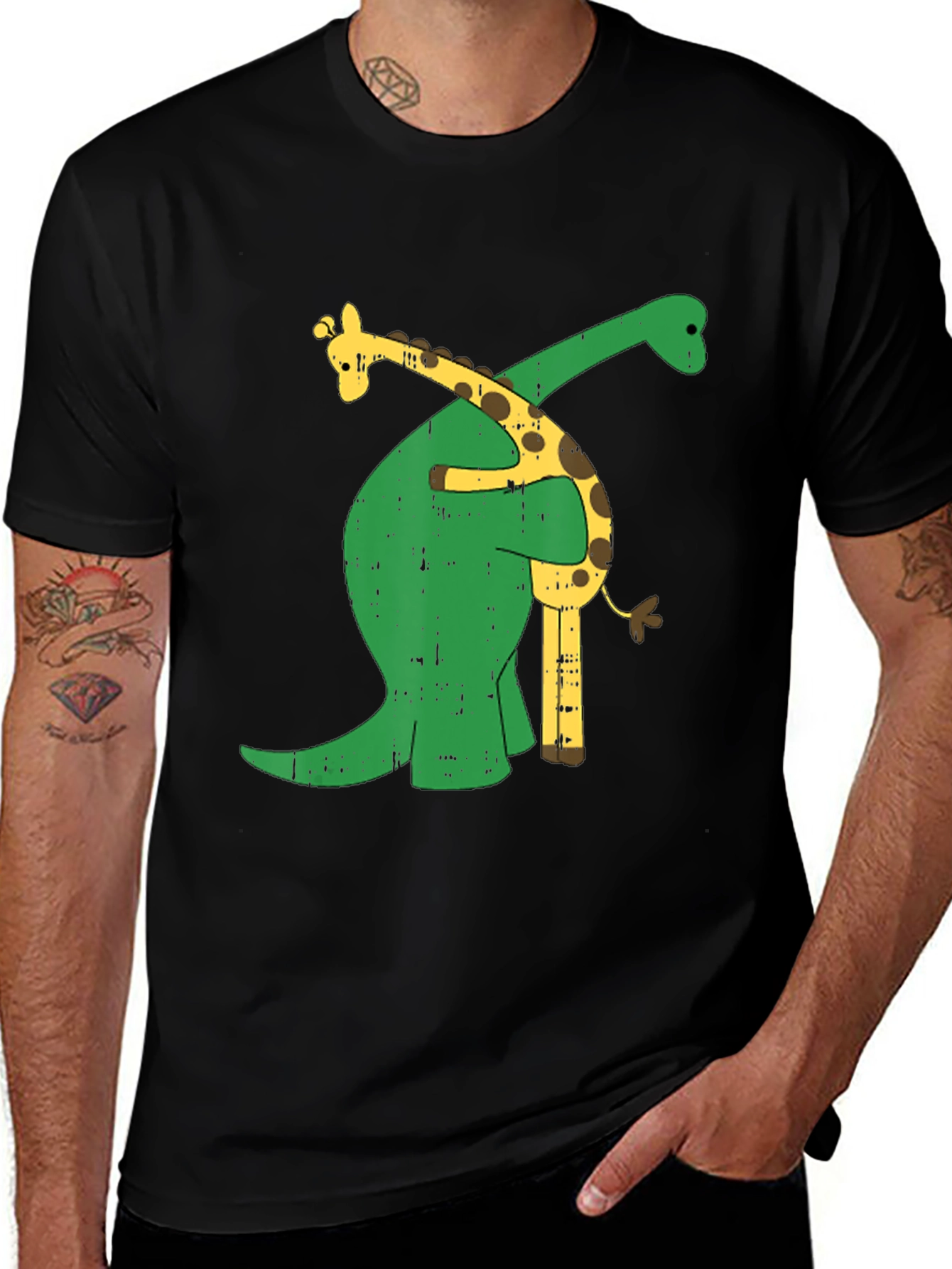 Variant 14 of Dino Hugs Giraffe Graphic Tee