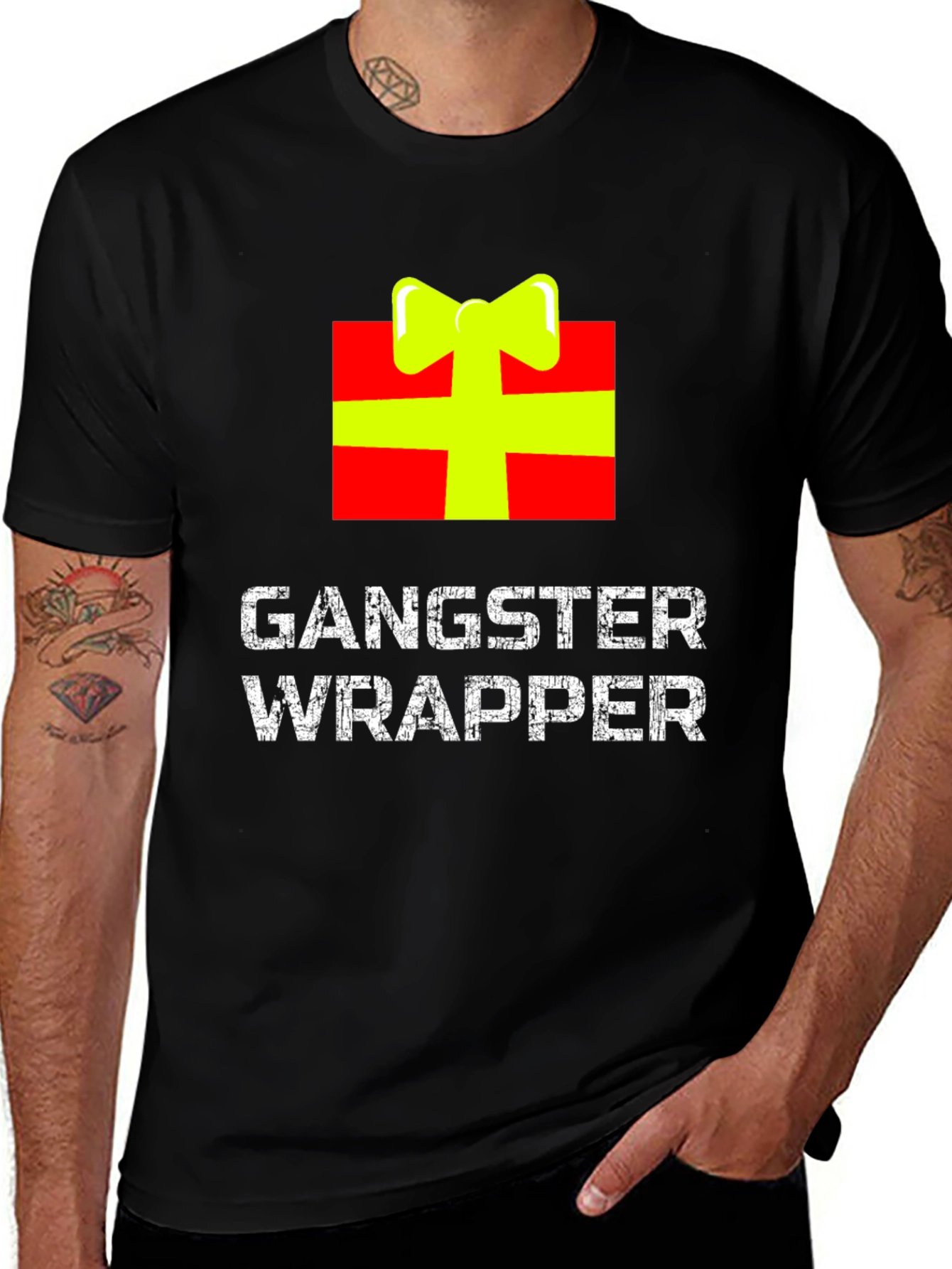 Variant 30 of Gangster Wrapper Funny Christmas Gift T-Shirt