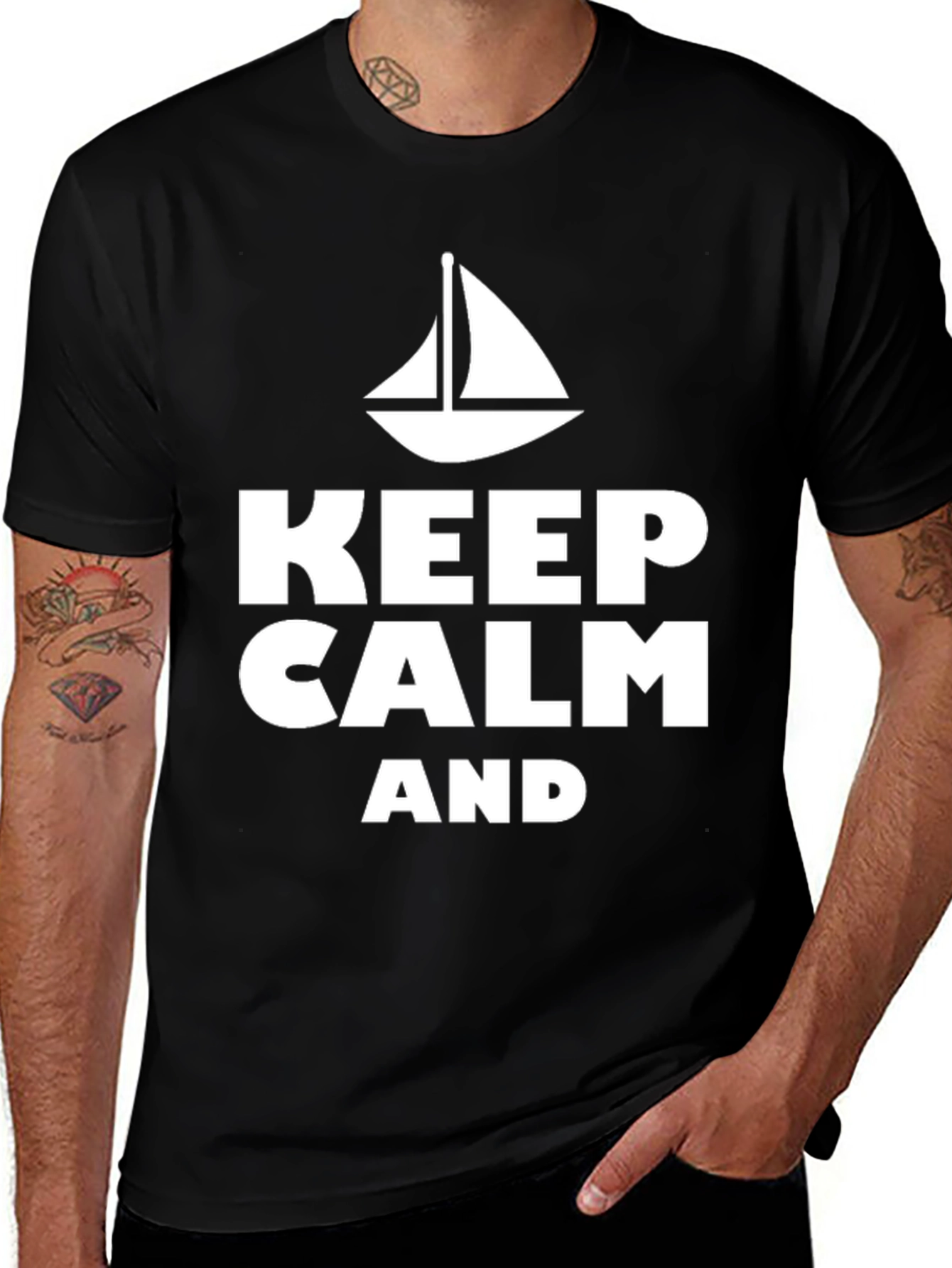 Variant 2 of Keep Calm Sailing T-Shirt, Sailboat Graphic Tee