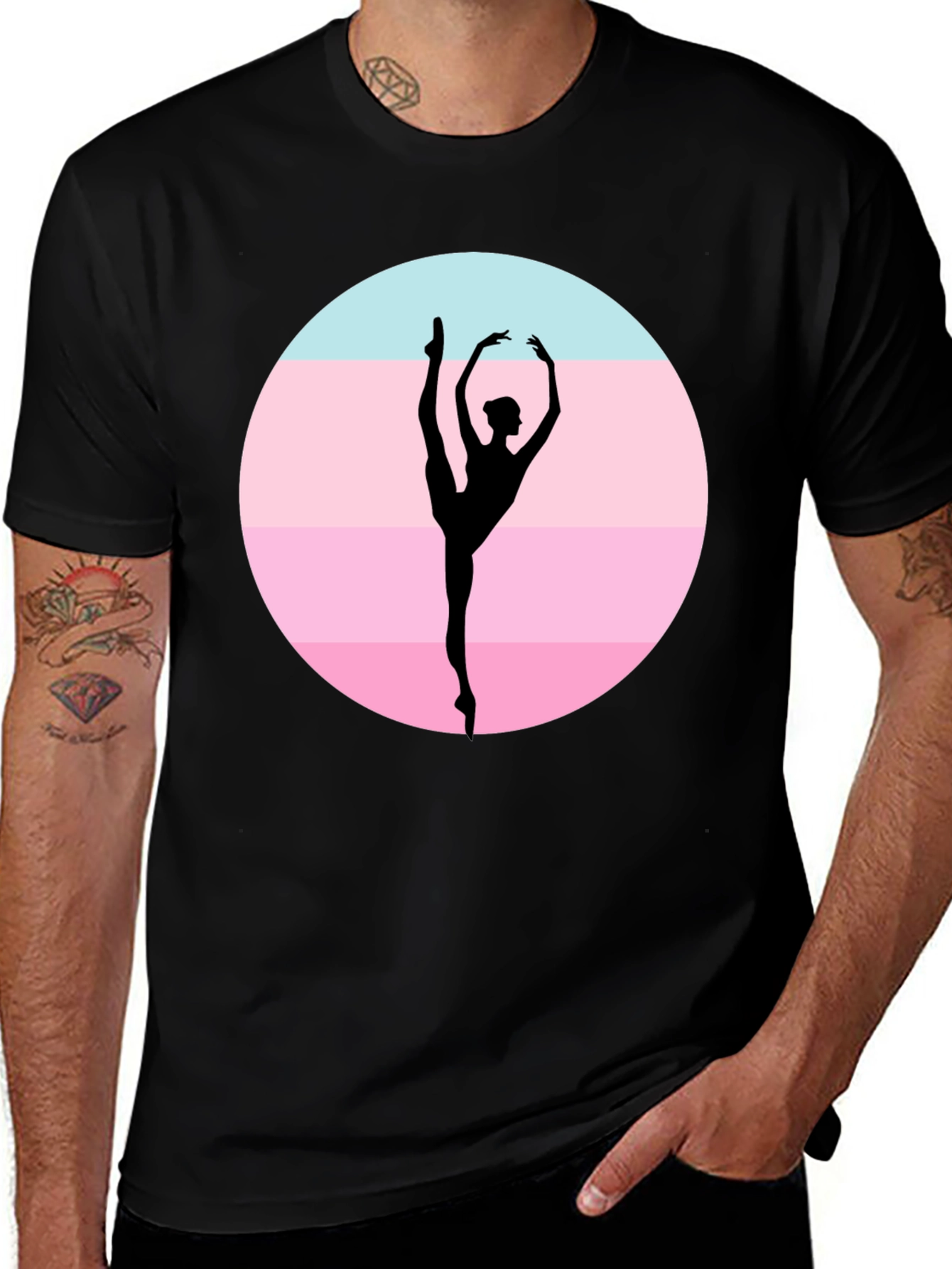 Variant 11 of Ballet Dancer Silhouette Graphic T-Shirt