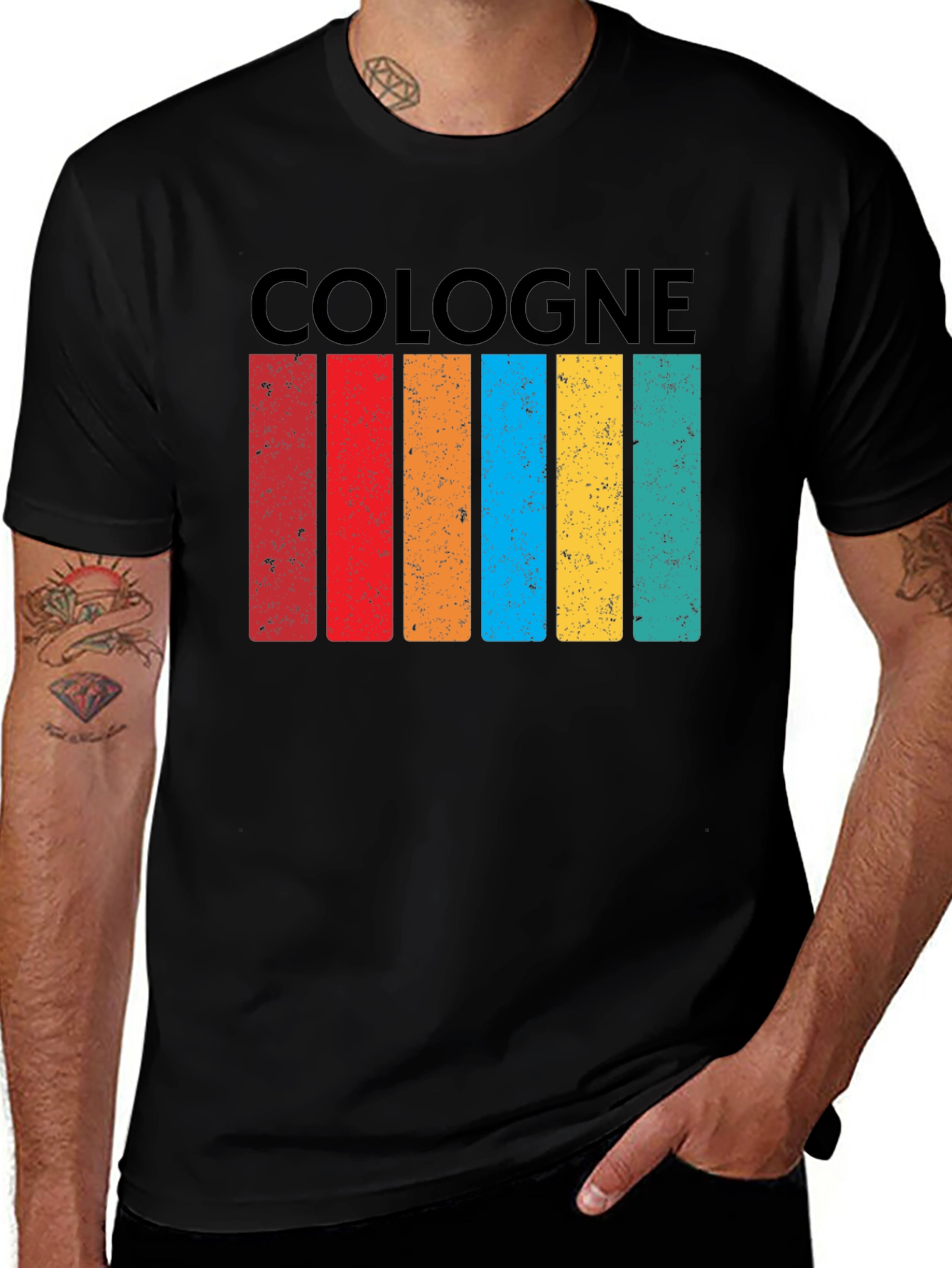 Cologne Retro Striped T-Shirt
