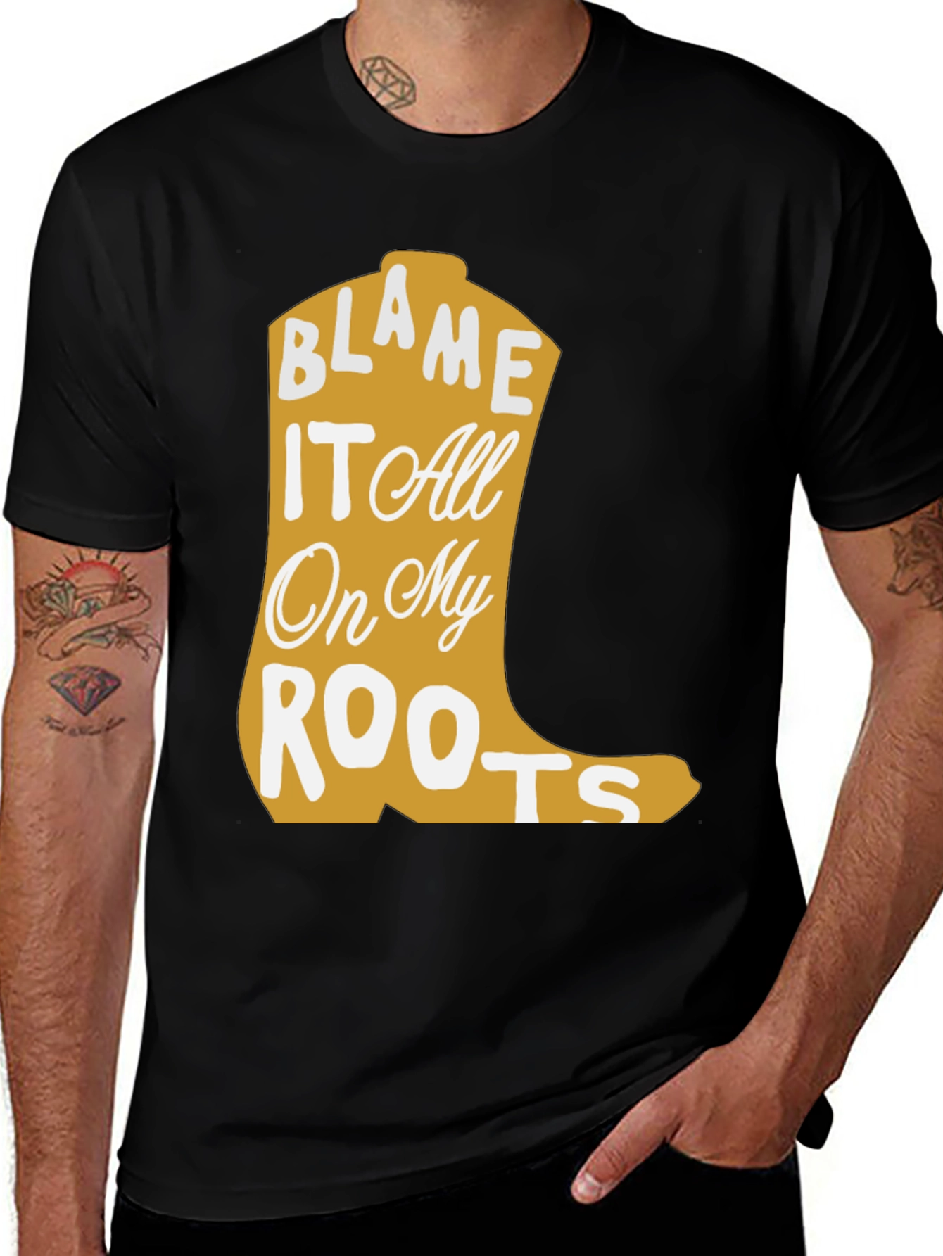 Variant 22 of Blame It All On My Roots Country Music T-Shirt