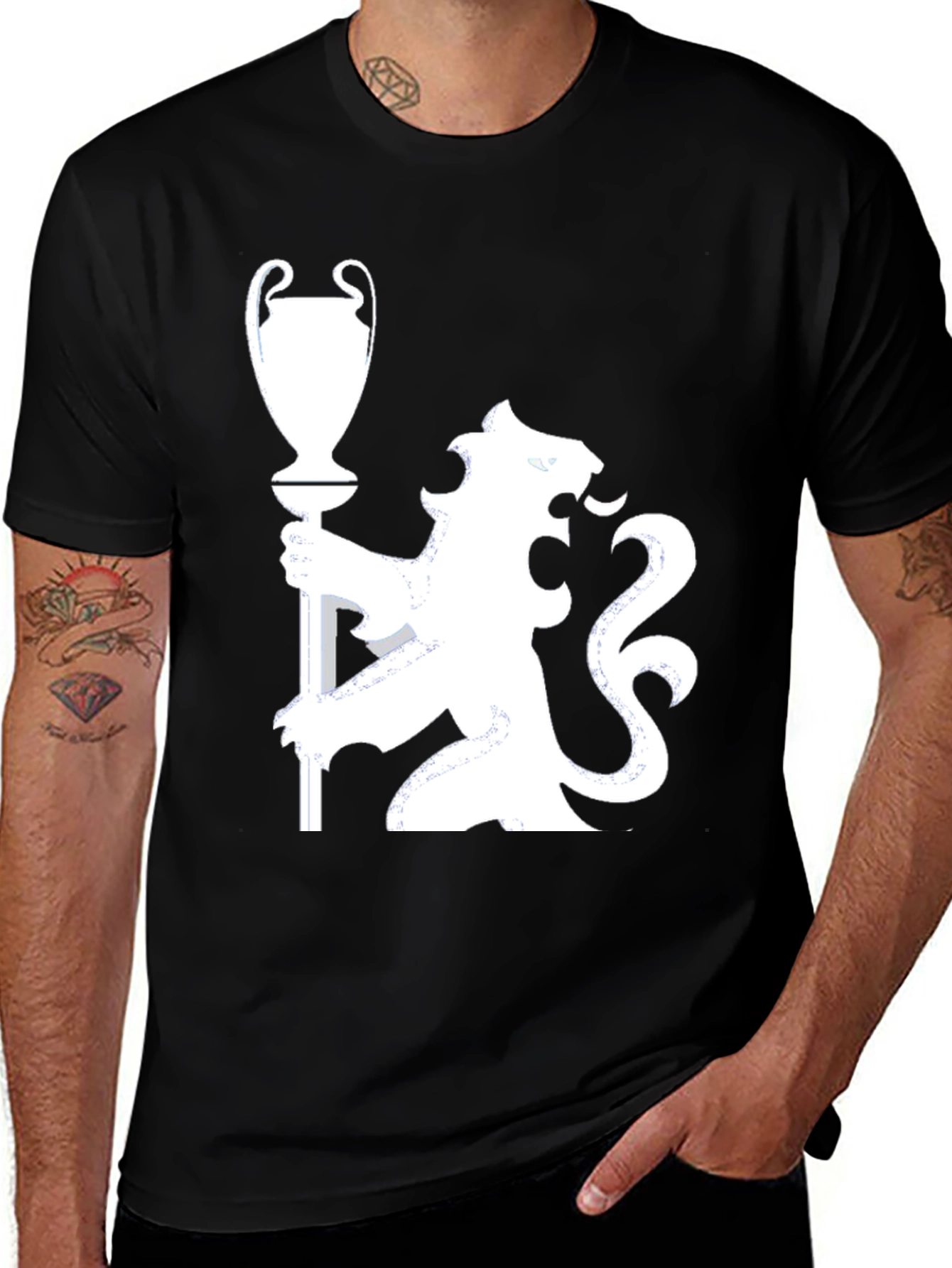 Chelsea FC Lion and Trophy Graphic T-Shirt