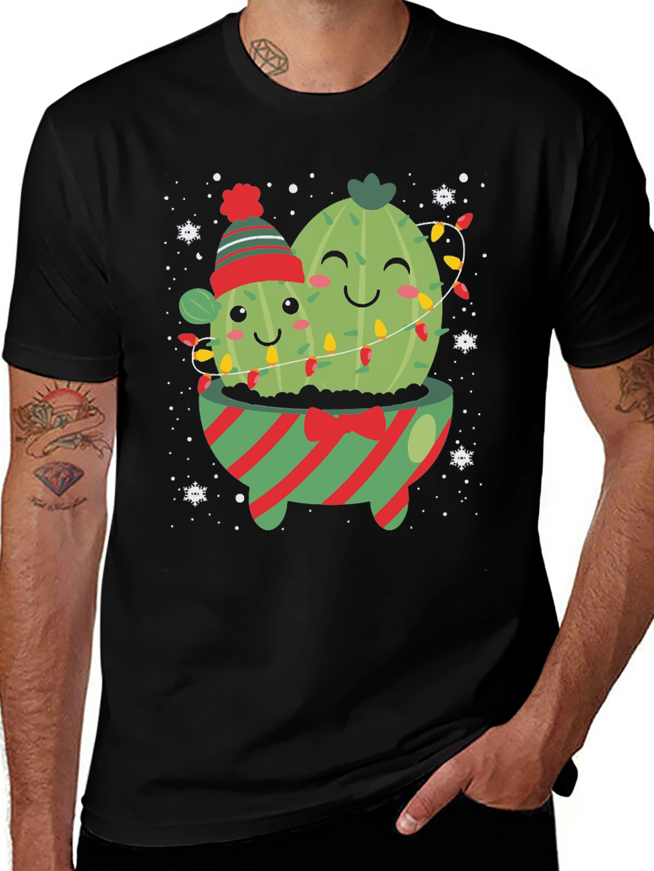 Variant 7 of Festive Cactus Holiday T-Shirt