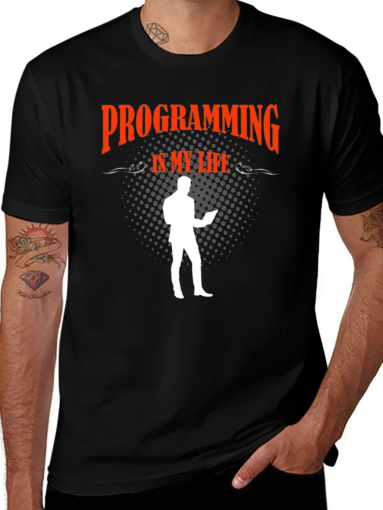 Variant 28 of Programming is My Life T-Shirt - Black Tee