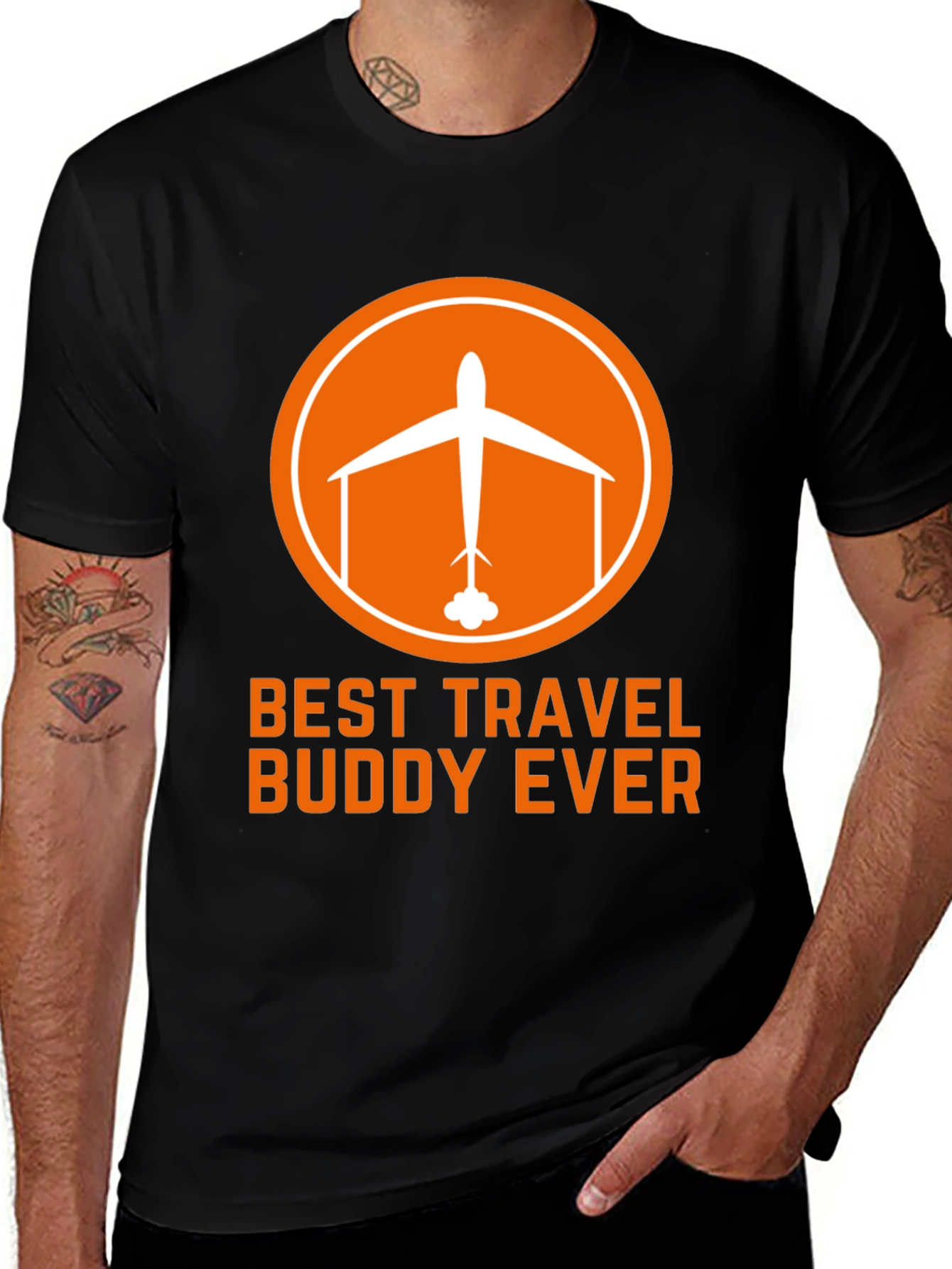Variant 7 of Best Travel Buddy Ever Black T-Shirt
