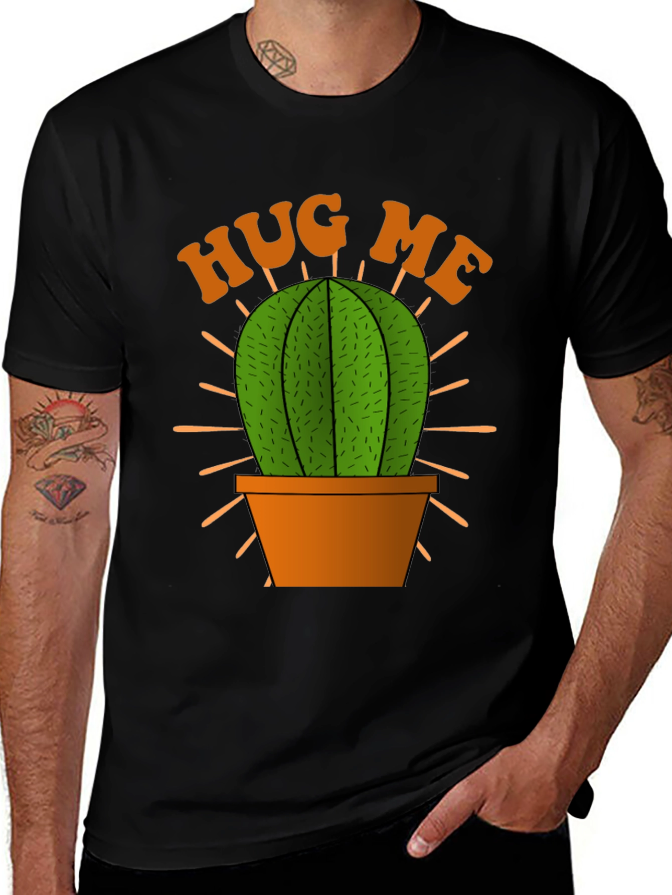 Variant 3 of Hug Me Cactus T-Shirt - Funny Graphic Tee